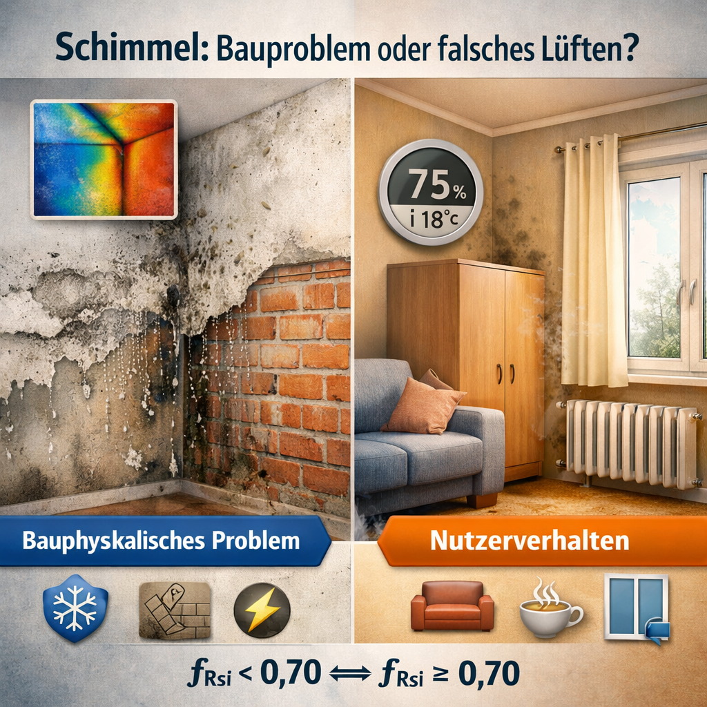 Schimmel verstehen: Wann ist es ein Bauproblem – und wann wirklich falsches Lüften?