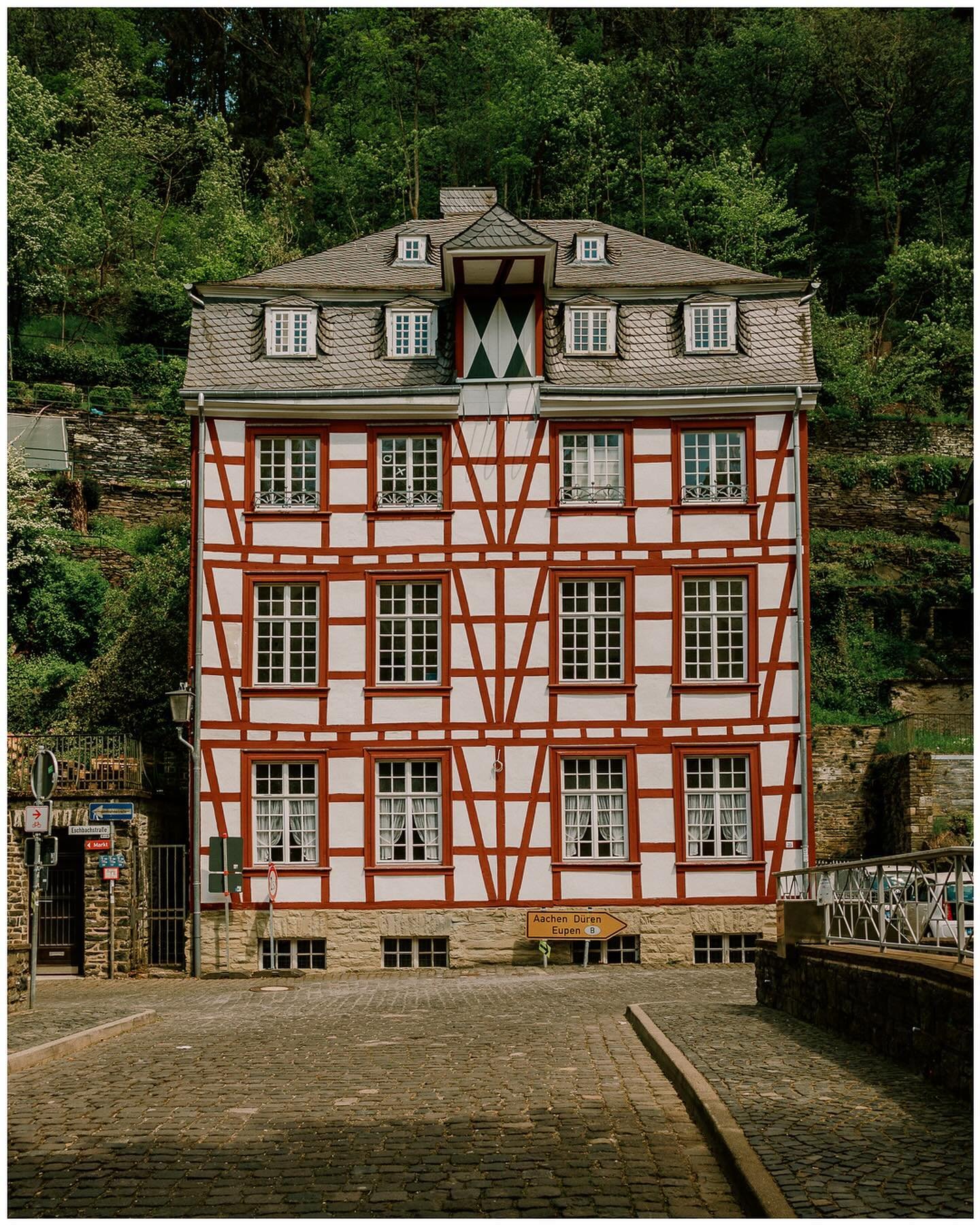 Greetings from Monschau. 

This little town is located in the Eifel National Park near the Belgian border and it&rsquo;s totally worth a visit. The charming old buildings convey a feeling of the Middle Ages. 

Totally recommend it for a short trip or
