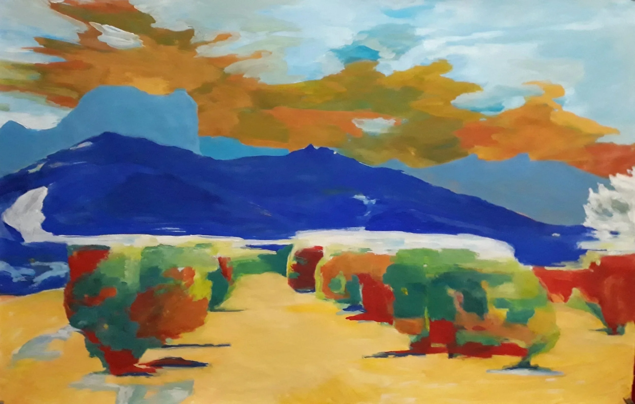 Olivaland 2 (2023) acrylic on paper, 150x100cm