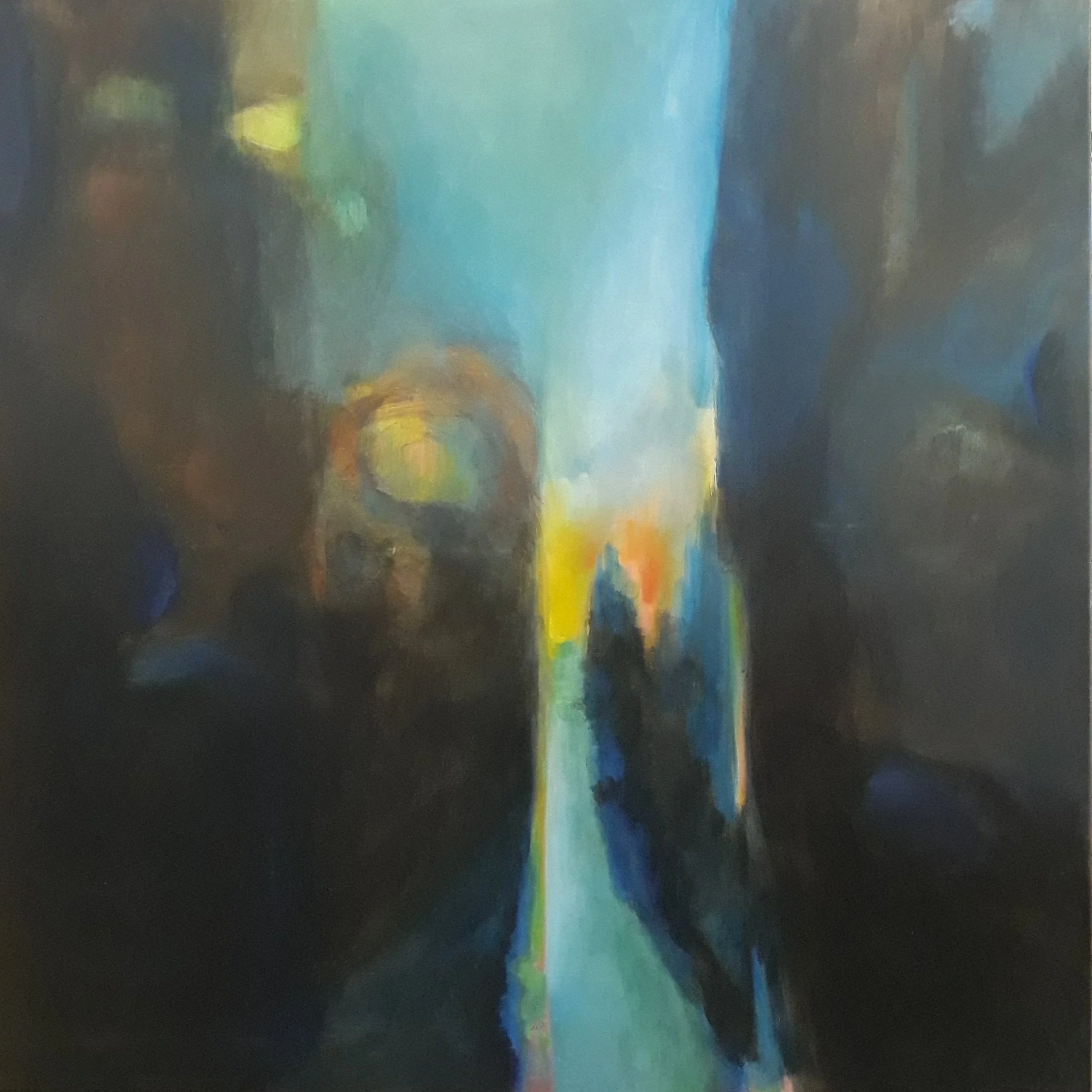 Moody (2024) acrylic on canvas, 100x100 cm