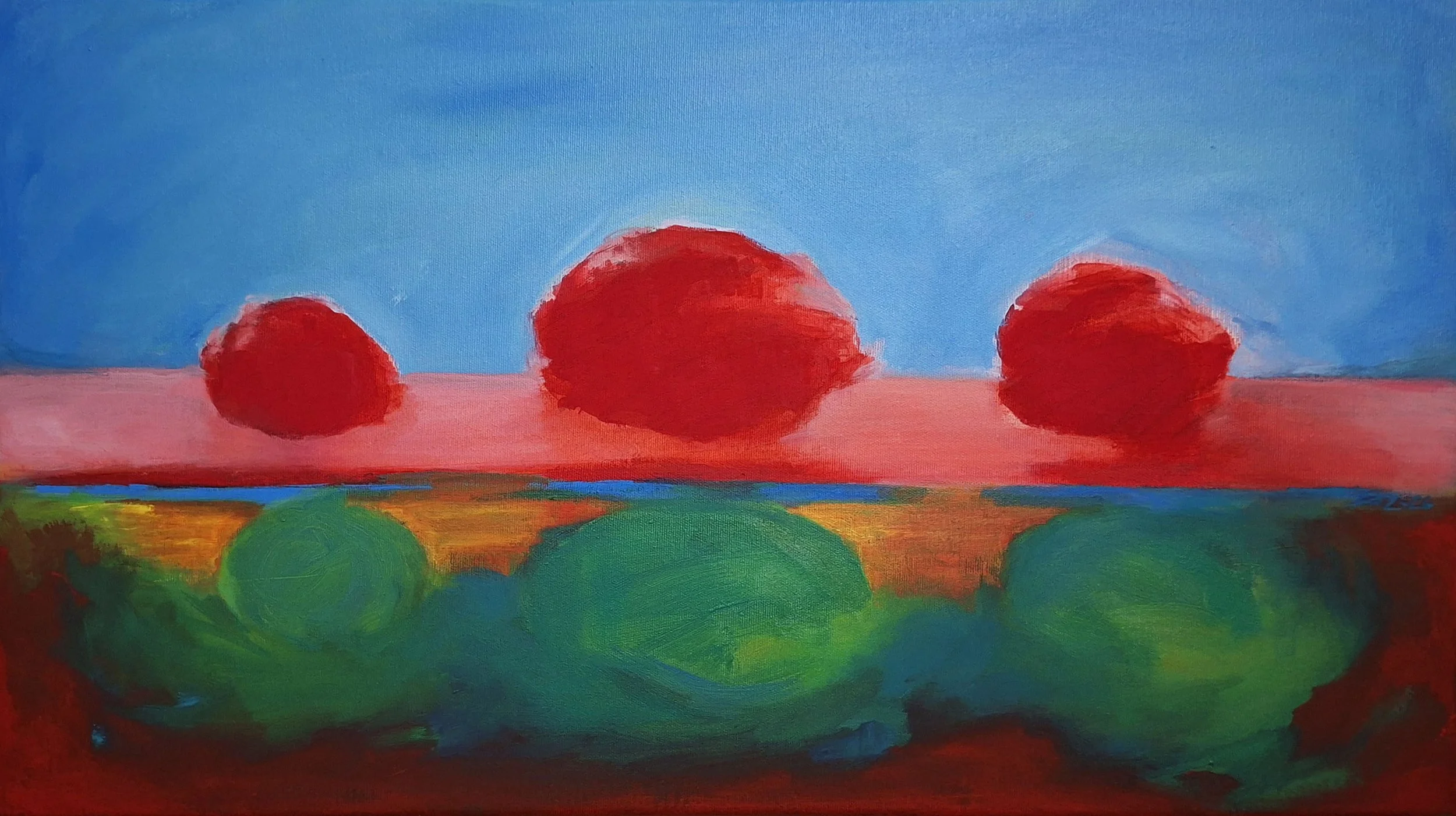 The re was a time (2026) acrylic on canvas, 70x40cm