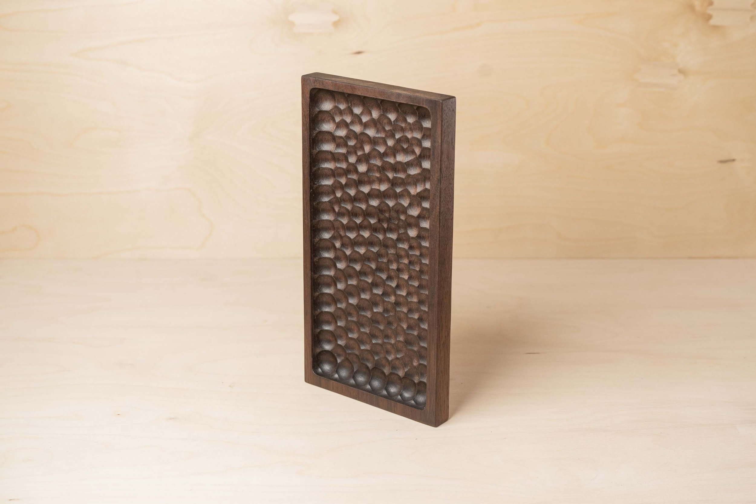 walnut bubble tray 12"