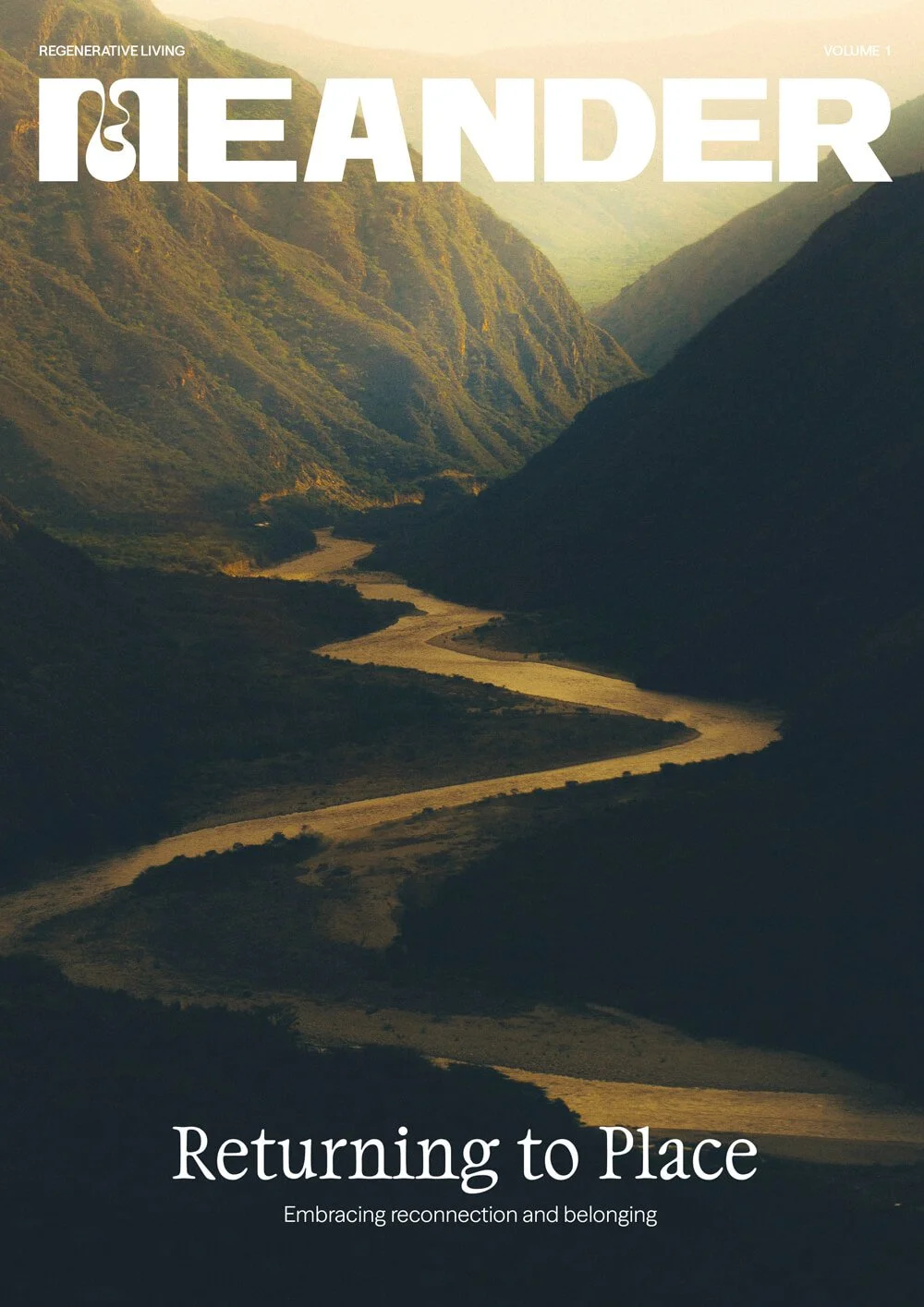 Cover for meander magazine volume 1: returning to place