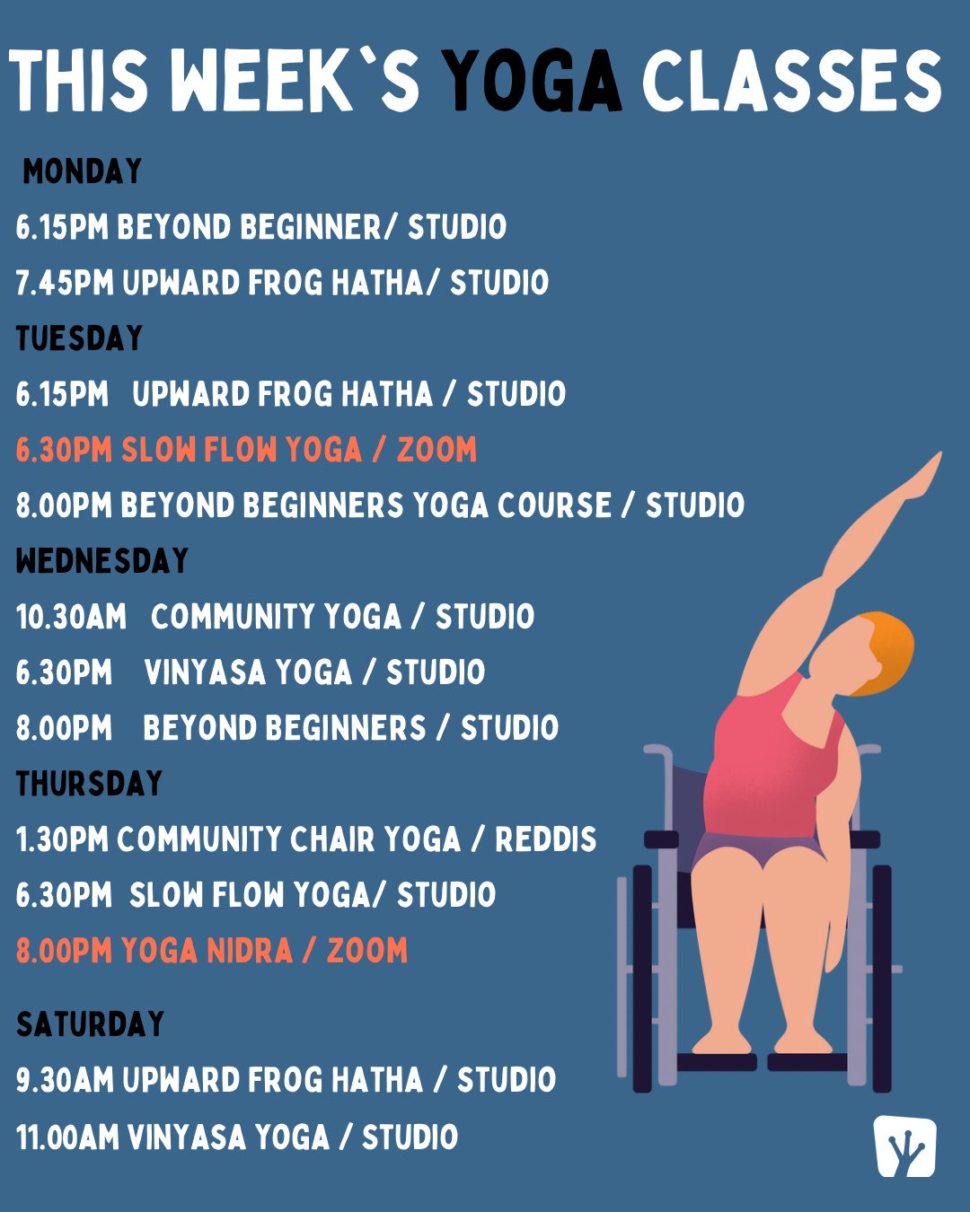 This Week's Yoga Schedule ✨⁠ ⁠
⁠
Book online:⁠
www.upwardfrog.yoga/classes⁠
⁠
See you on the mat 💚🐸 ⁠
⁠
⁠#northwest #stockport #greatermanchester ⁠#yogastudio #yoga #wellbeing #selfcare #community #relaxation #meditation #mindfulness #wellness #yog