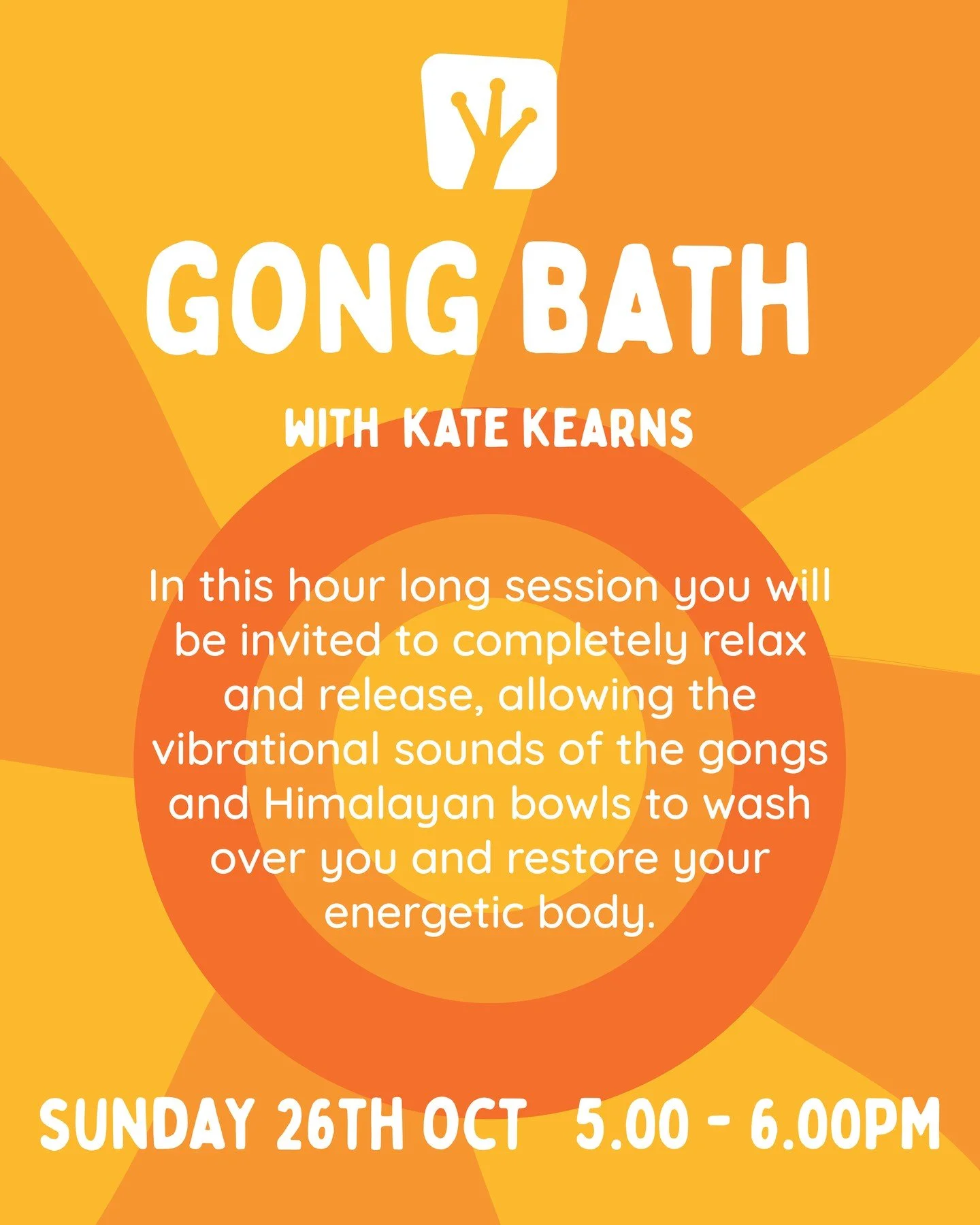 Join Kate for our next Gong Bath session on Sun 26th October.
In this hour long session you will be invited to completely relax and release, allowing the vibrational sounds of the gongs and Himalayan bowls to wash over you and restore your energet