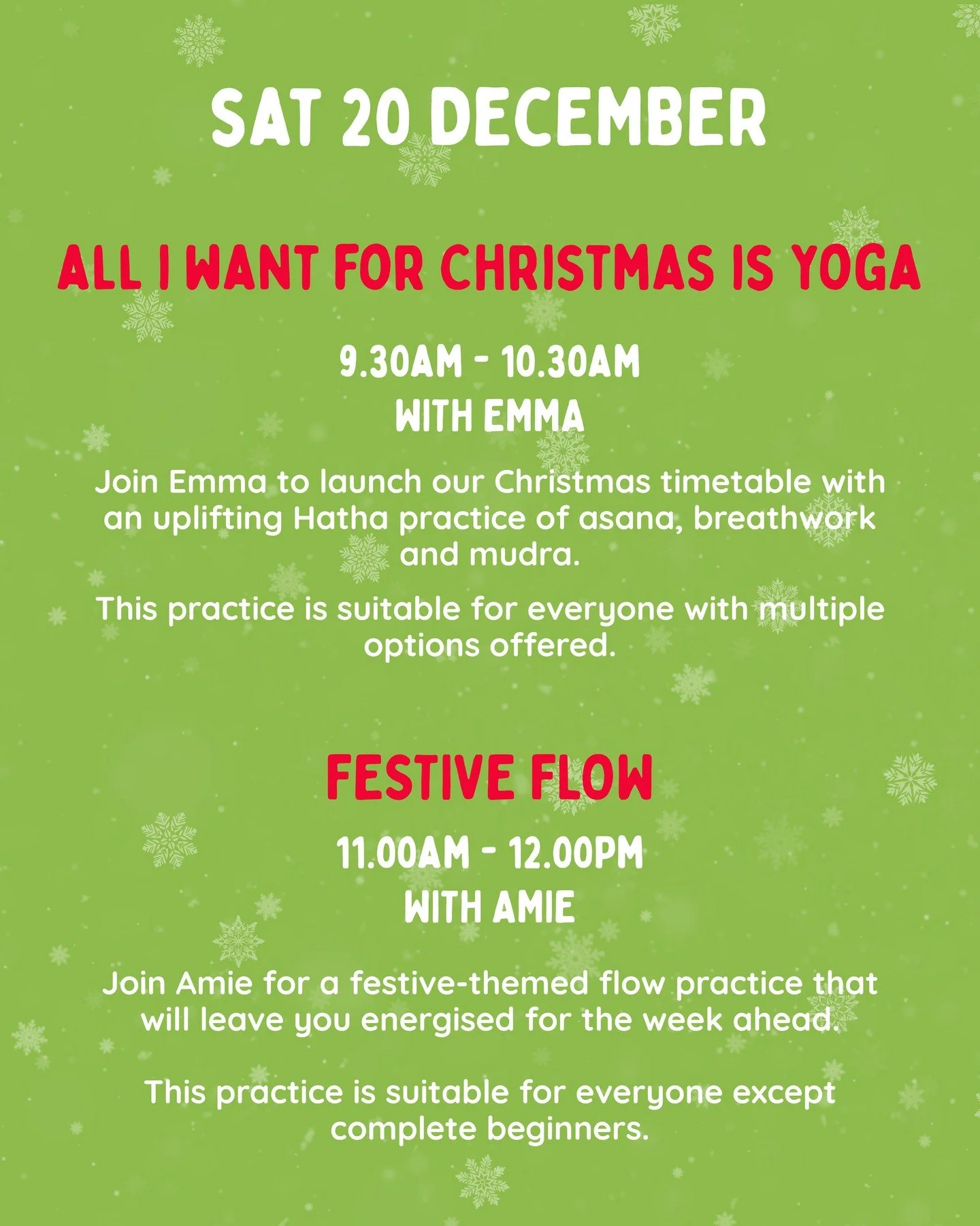Make a little time for movement and mindfulness this Christmas 🎄⁠
⁠
Book a class: https://upwardfrogyoga.punchpass.com/classes⁠
⁠
#stockportyoga #communityyoga #christmasyoga