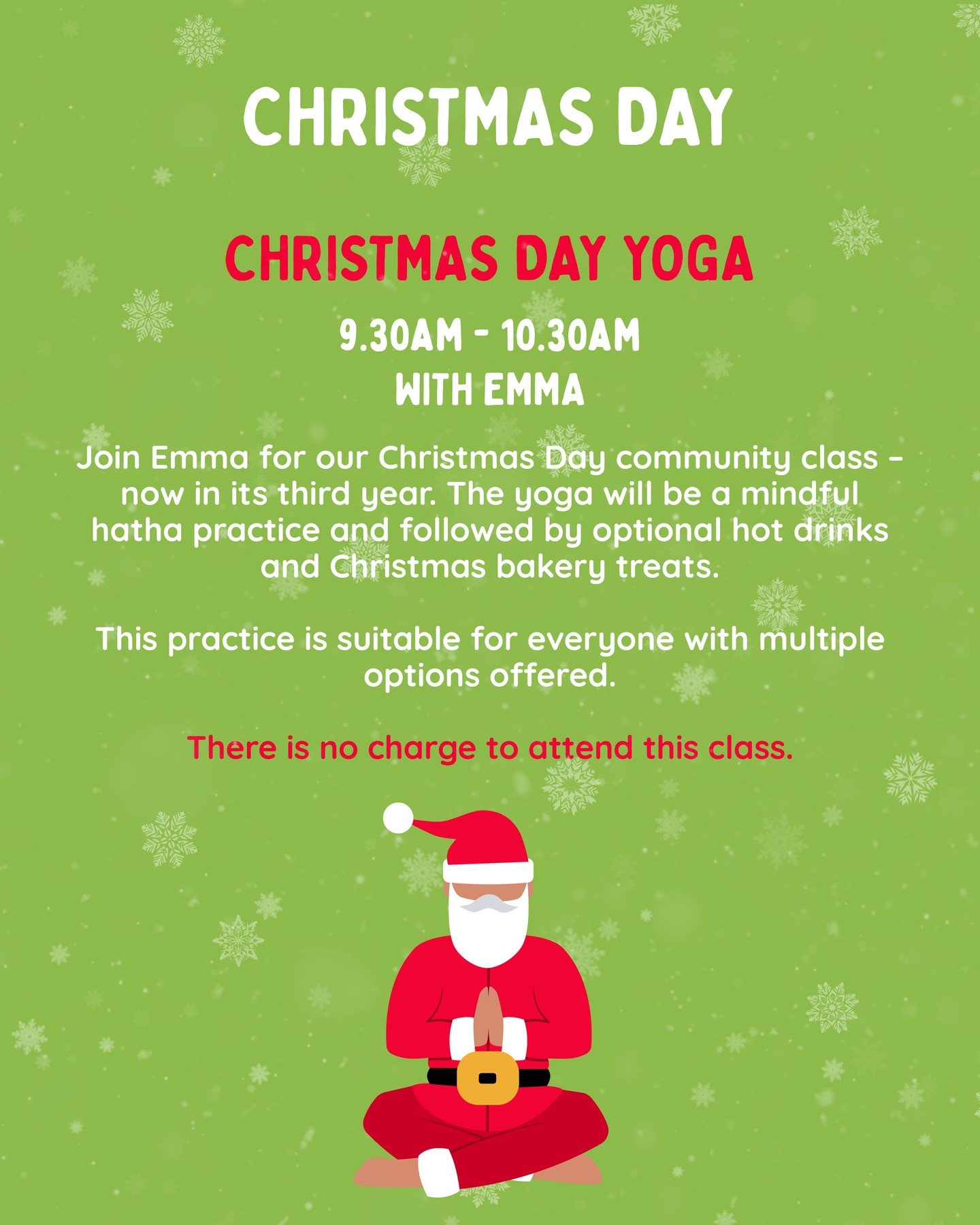 Join us on Christmas morning for a free, feel-good yoga class to start the day with calm and joy ✨⁠
⁠
Book a class: https://upwardfrogyoga.punchpass.com/classes⁠
⁠
#stockportyoga #communityyoga #christmasyoga