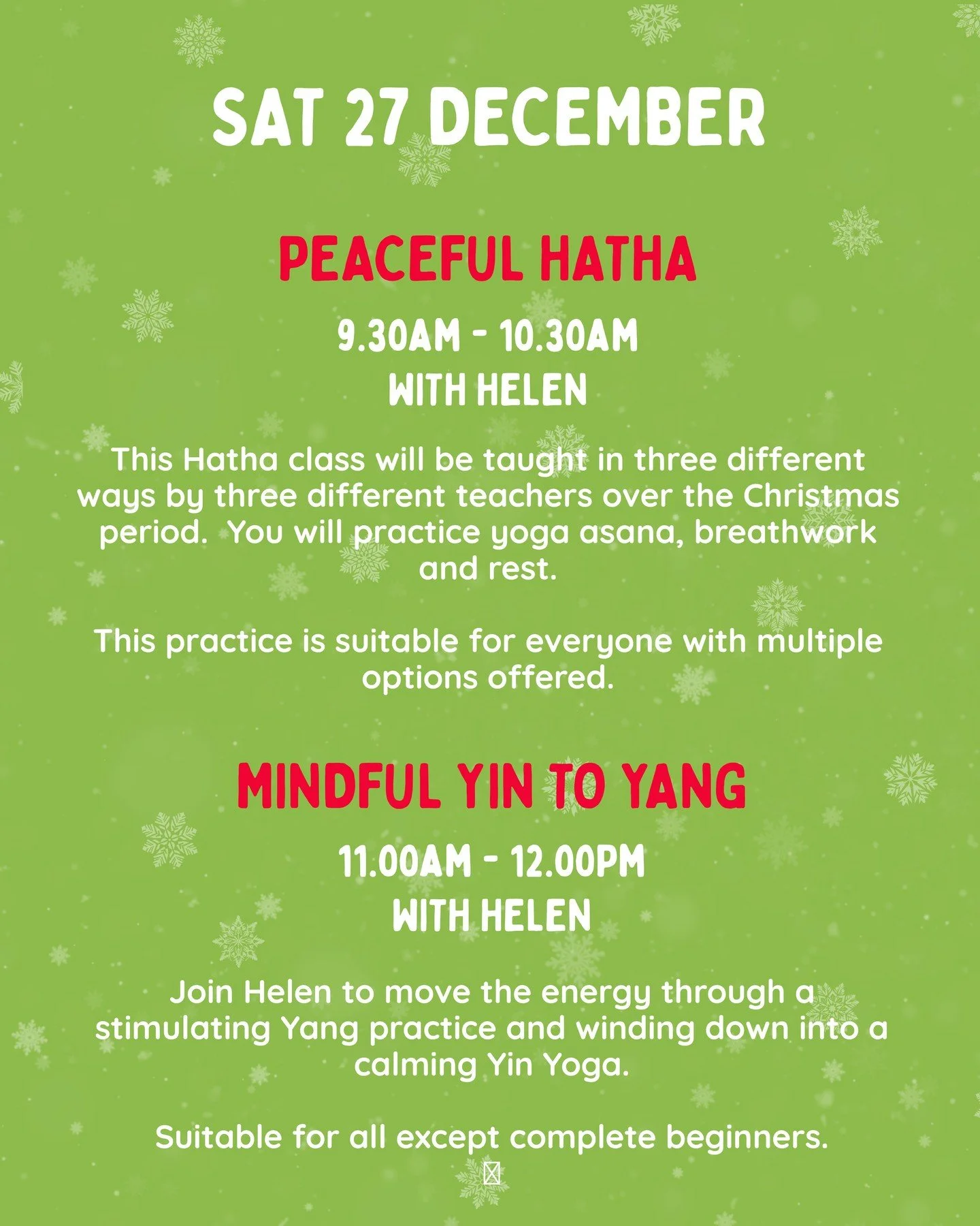 Slow down, stretch, and make space for yourself this holiday season 💚⁠
⁠
Book a class: https://upwardfrogyoga.punchpass.com/classes⁠
⁠
#stockportyoga #communityyoga #christmasyoga