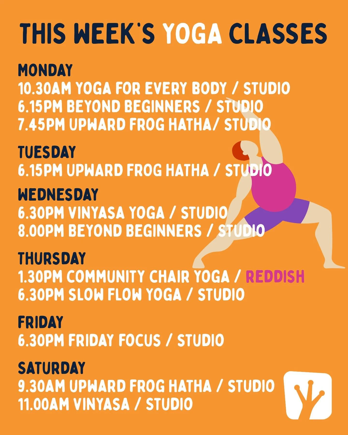 This Week's Yoga Schedule ✨⁠ ⁠

Book online:⁠
www.upwardfrog.yoga/classes⁠

See you on the mat 💚🐸 ⁠

⁠ #yogamanchester #yogastockport #yogastudiomanchester