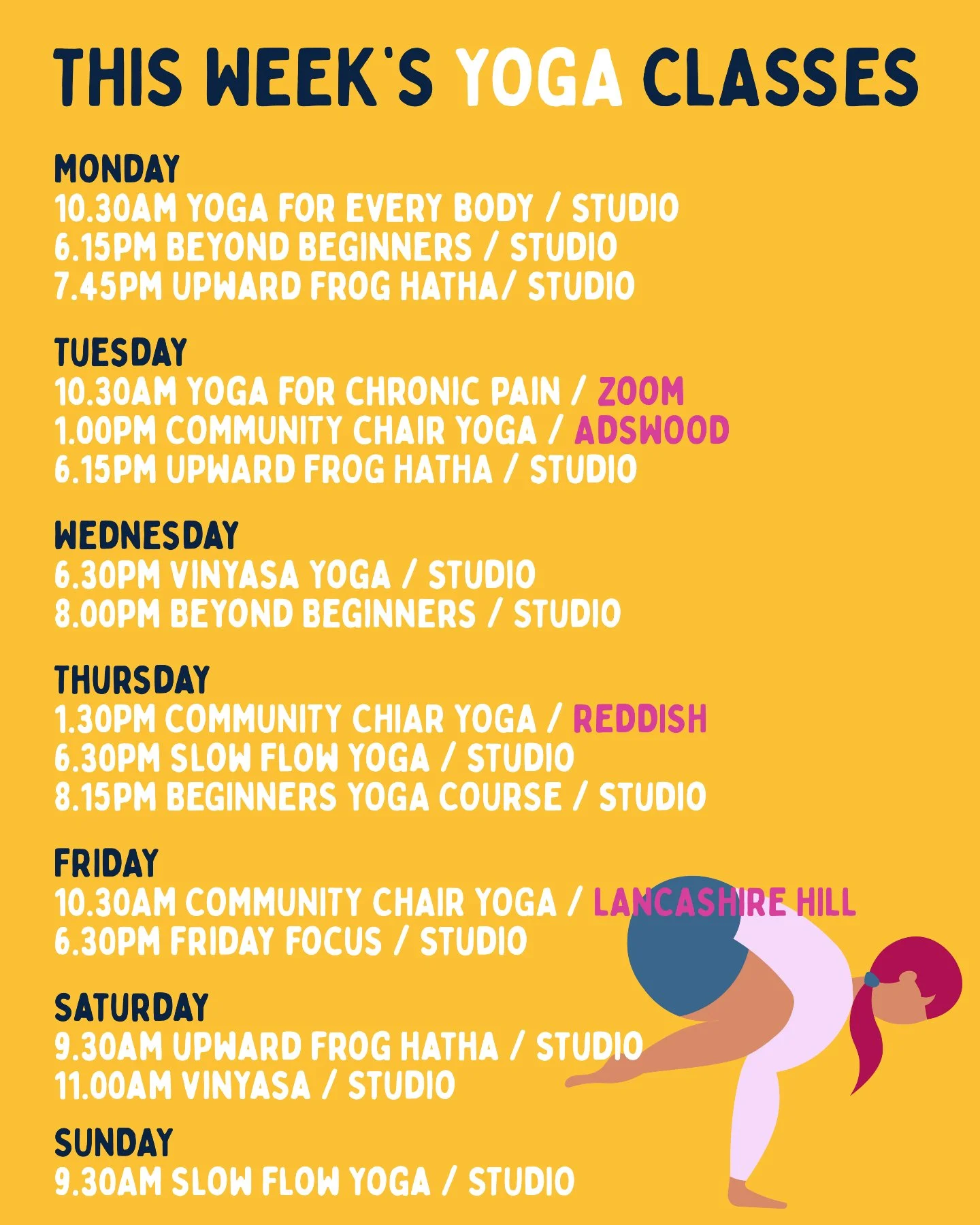 This Week's Yoga Schedule ✨⁠ ⁠

Book online:⁠
www.upwardfrog.yoga/classes⁠

See you on the mat 💚🐸 ⁠

⁠ #yogamanchester #yogastockport #yogastudiomanchester