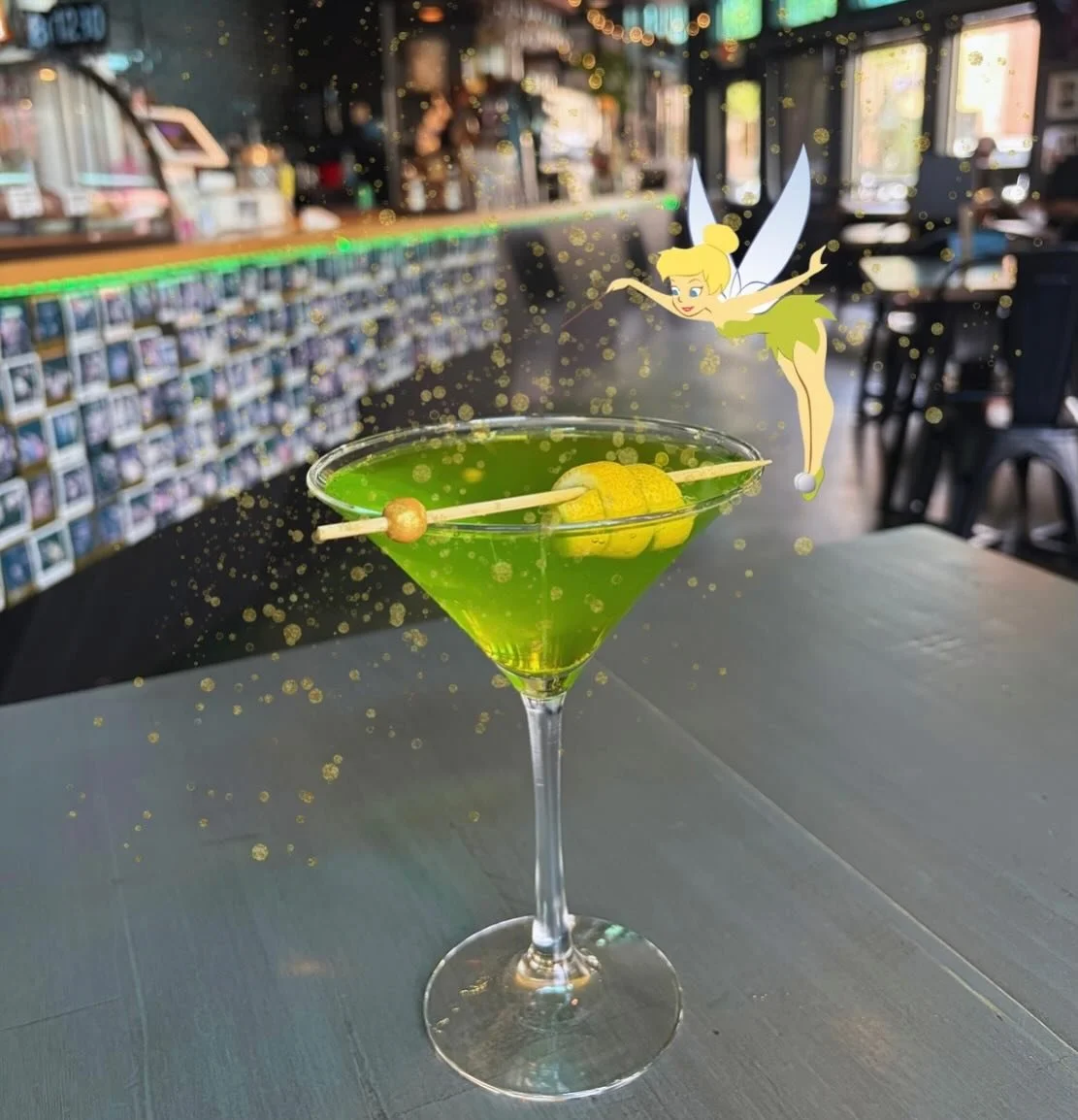 ✨Tomorrow Night, we&rsquo;re off to Neverland✨

Disney trivia + prizes + fairy dust in a glass + dinner

Tinkerbell Martini: Jameson, Peach Schnapps, Sour, Lemon-lime

Think you know Disney? Call us and reserve your table! 

No AI was used in the mak