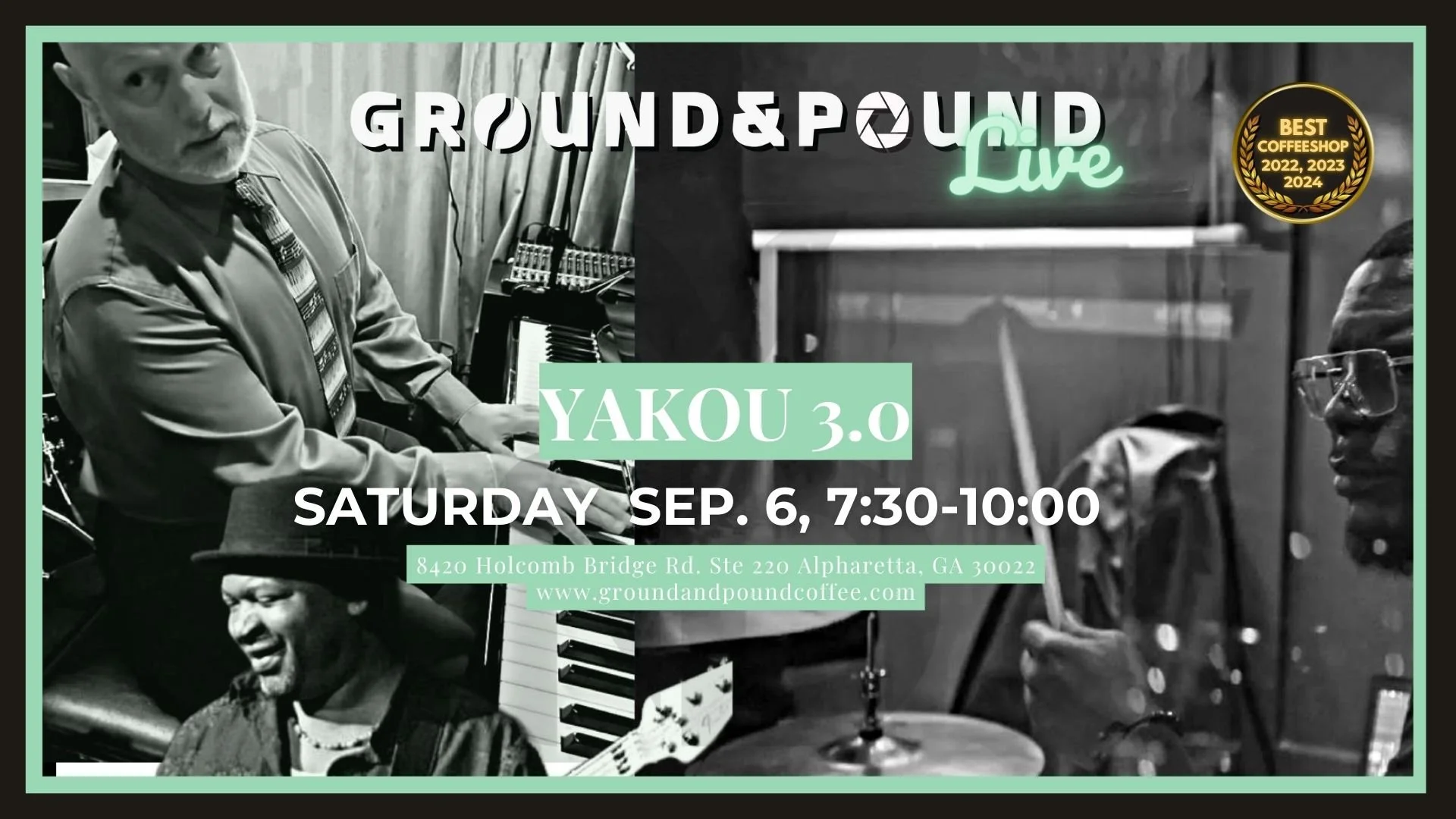 🎷 Yakou 3.0 Jazz Trio at Ground & Pound Coffee 🎷