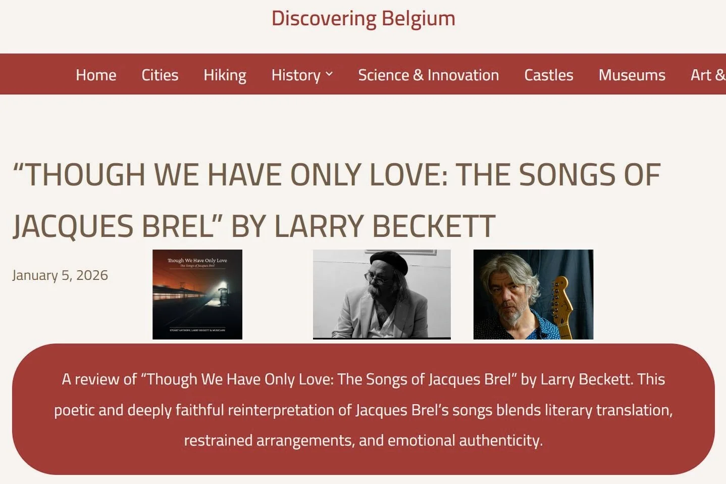 Discovering Belgium’s review of album