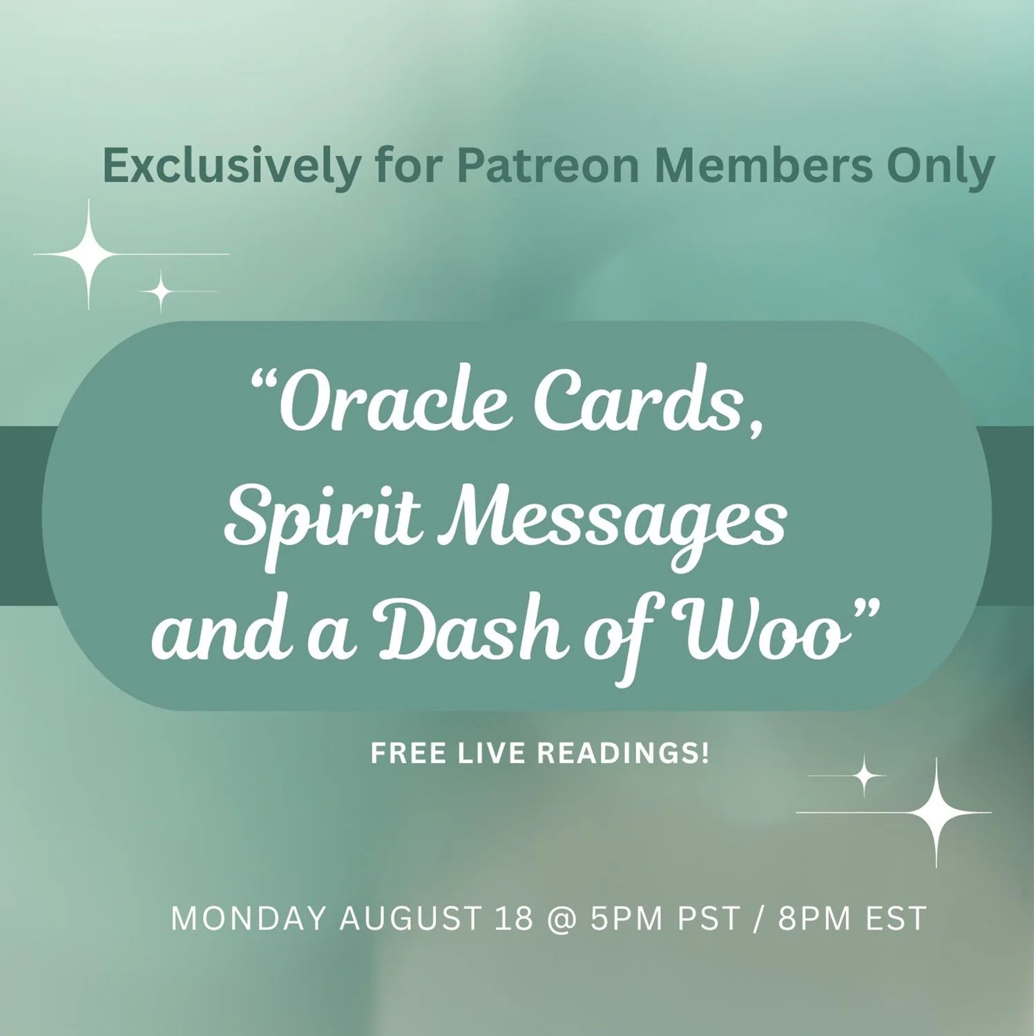 “Oracle Cards, Spirits & a Dash of Woo”