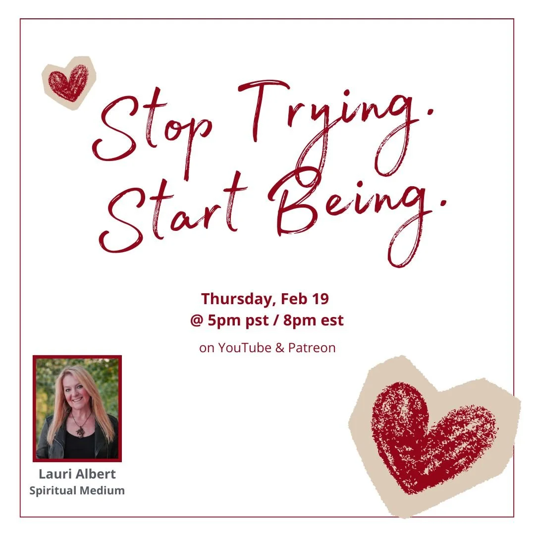 Stop Trying. Start Being…A Chat &amp; Live Readings