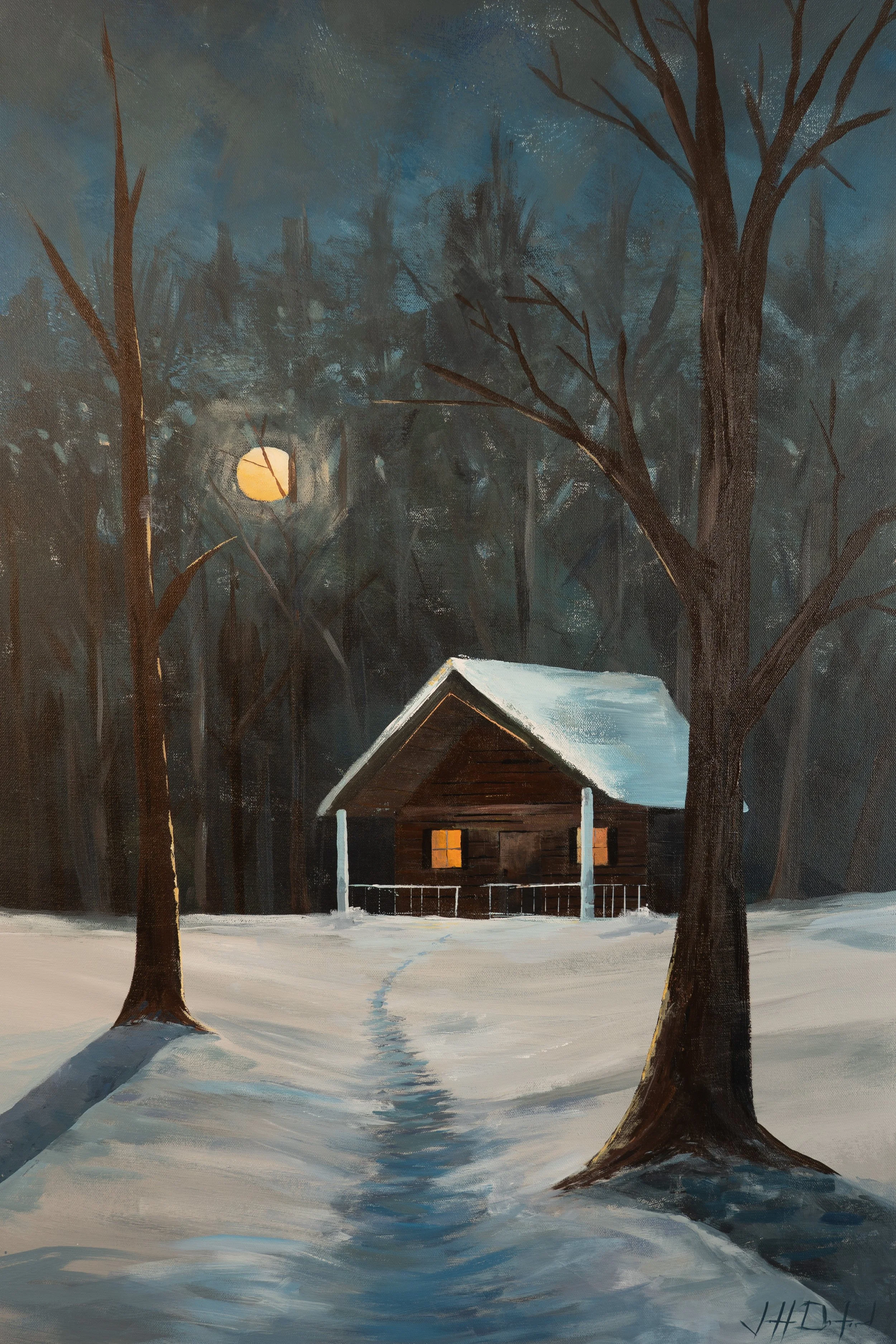 Cabin in The Woods
24"x36"
Acrylic on artist canvas
$1,500.