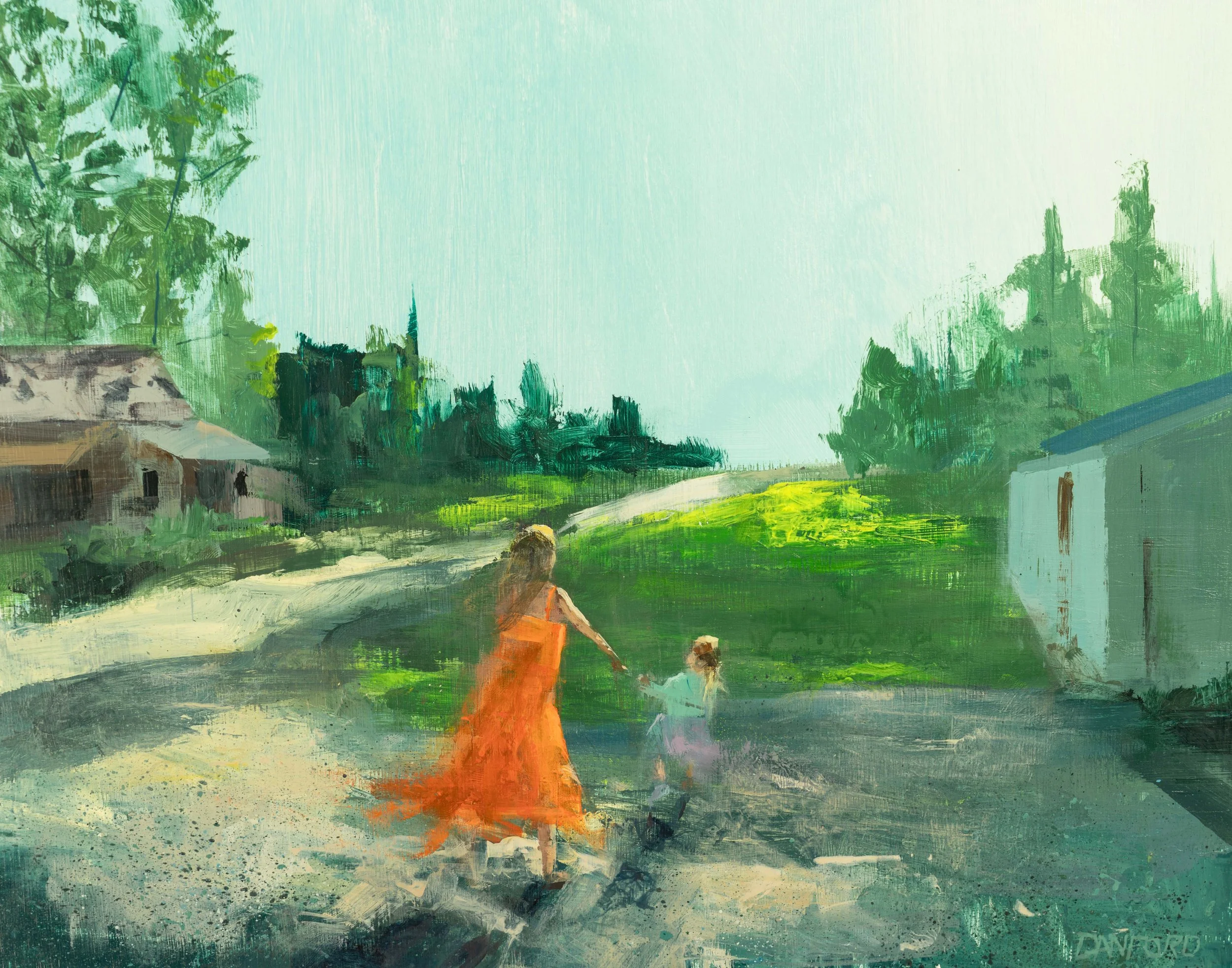 Driveway dancers
11"14"
Acrylic on birch panel
$495.
