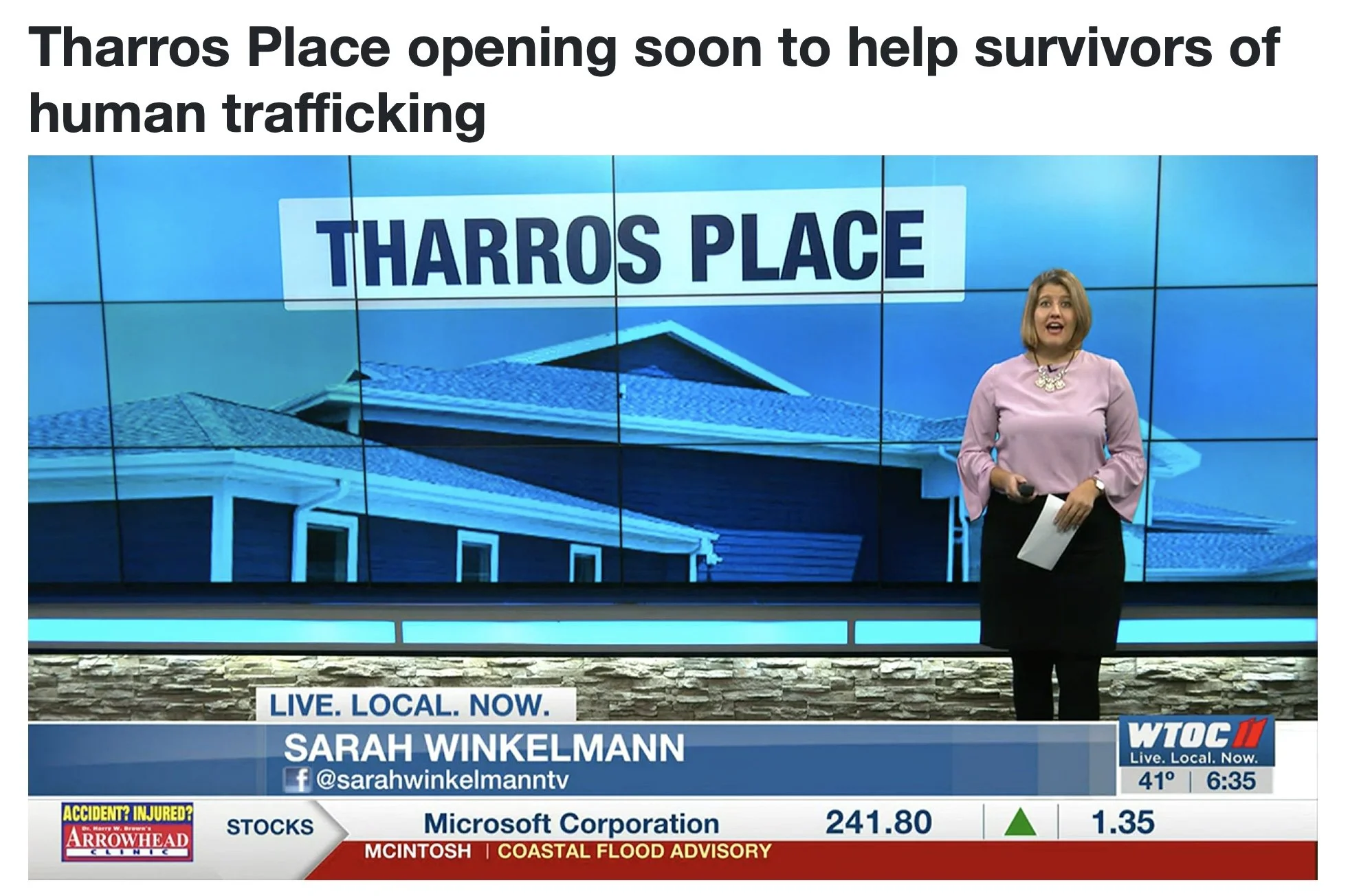 Tharros Place Opening Soon to Help Survivors of Human Trafficking