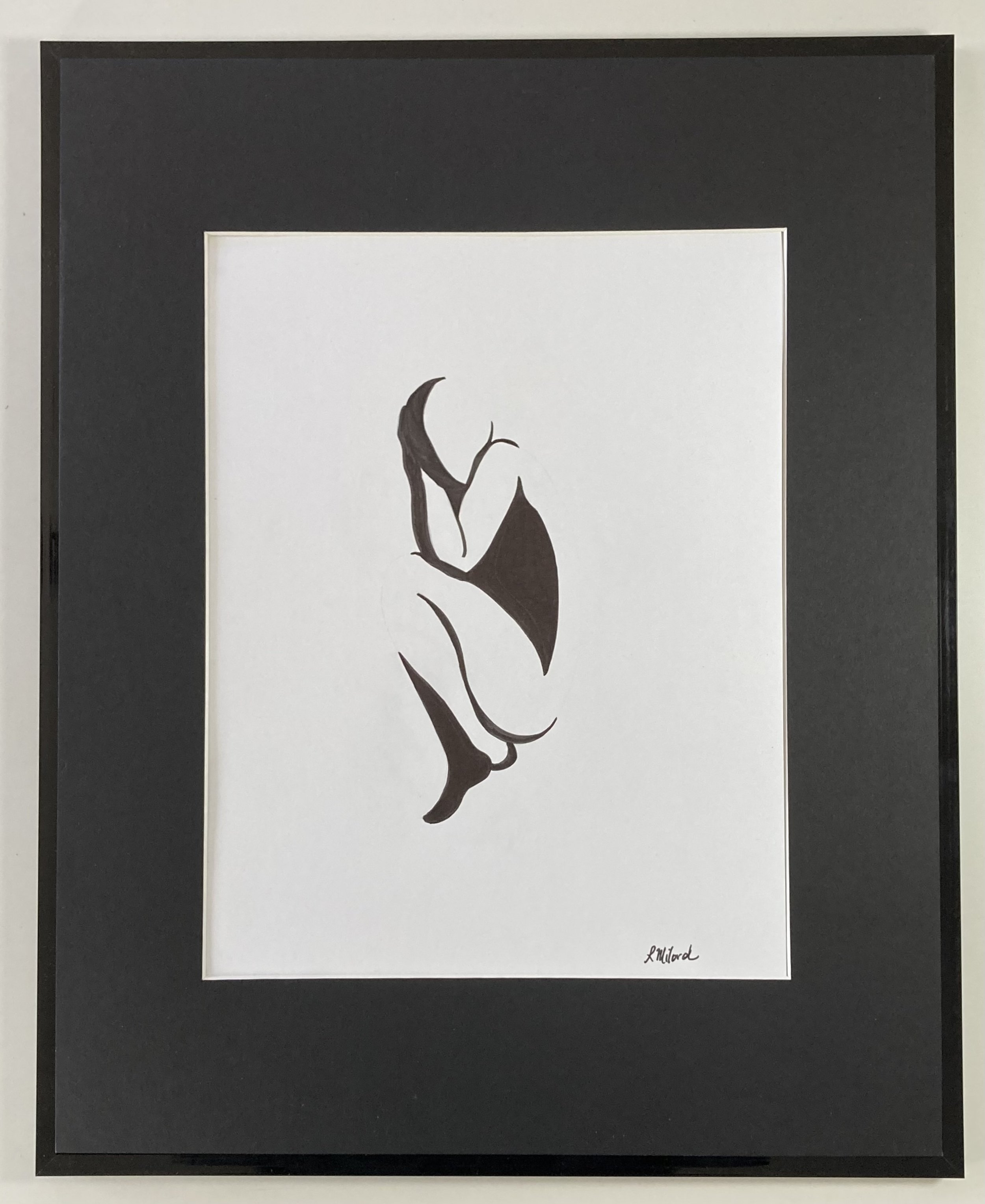 Fetal Rest. Pen & Ink on paper. 7x14 inches.