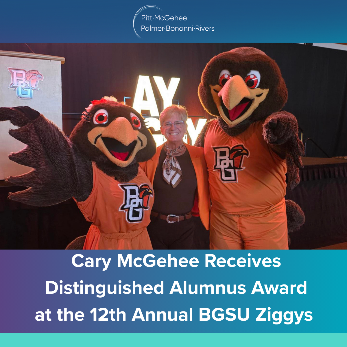 Cary McGehee Receives Distinguished Alumnus Award at the 12th Annual BGSU Ziggys&nbsp;
