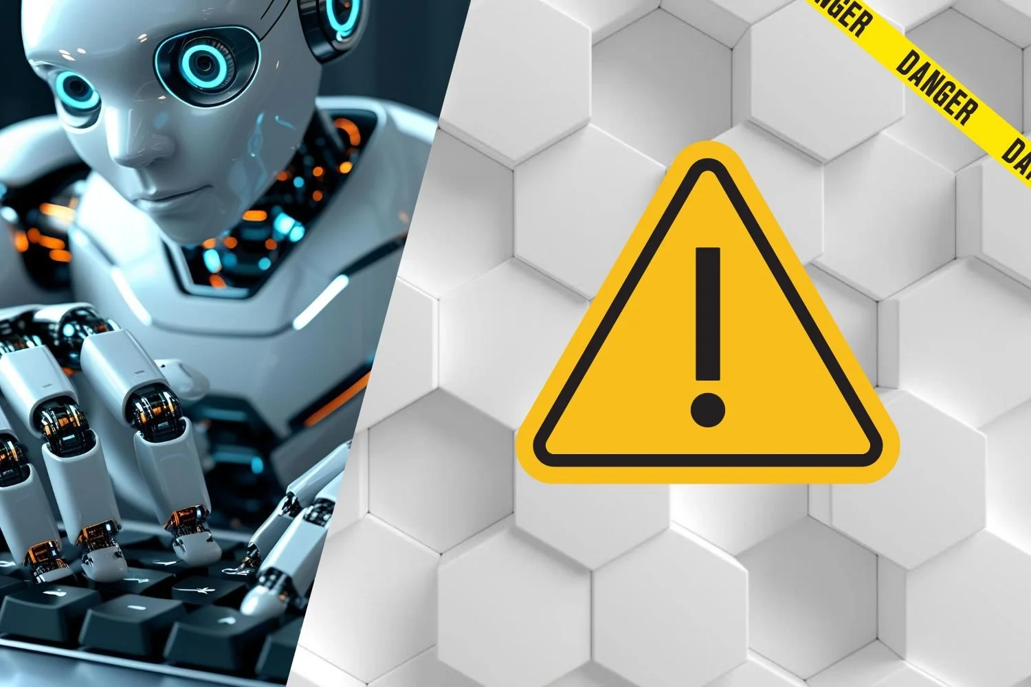 Robot escribiendo en el teclado