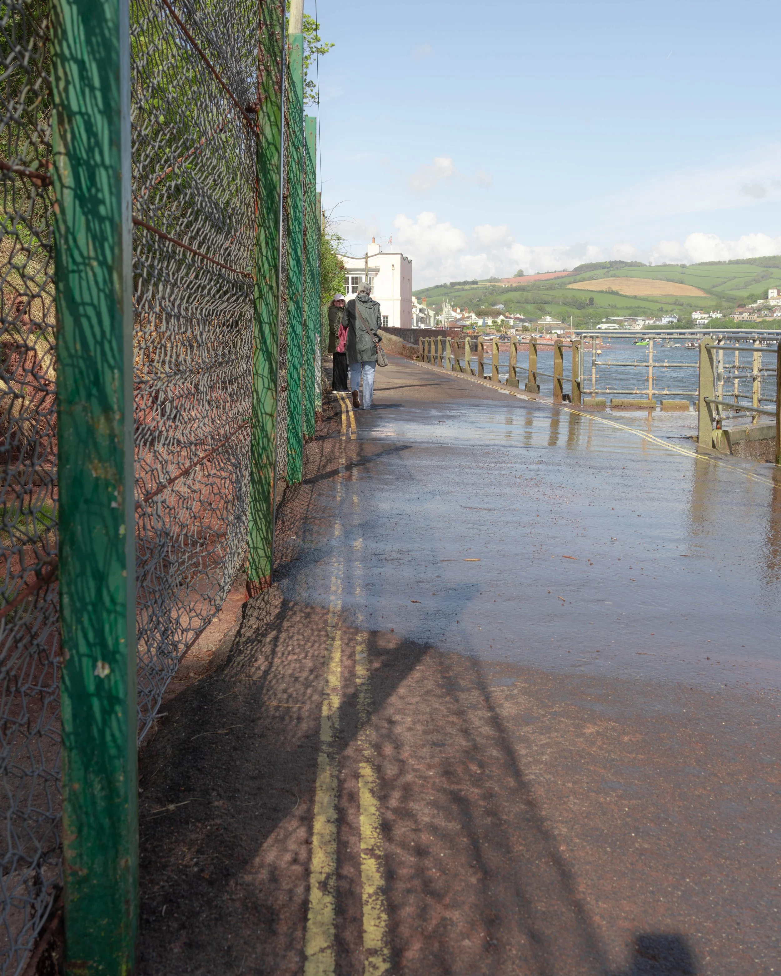 The Shaldon coast road to the main car park - Beware high tide as the waves can be unforgiving!