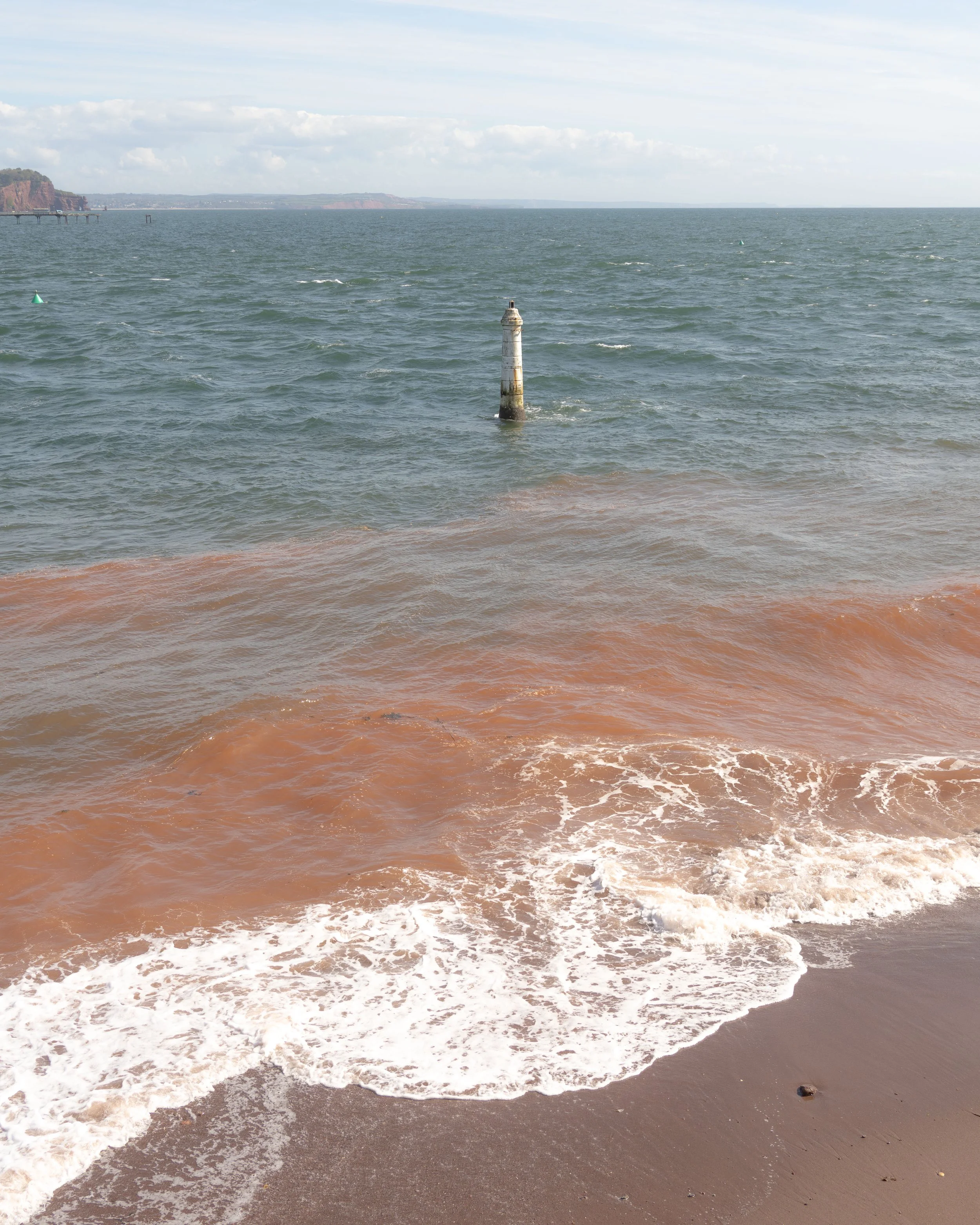 A marker post in the Teign Estuary
