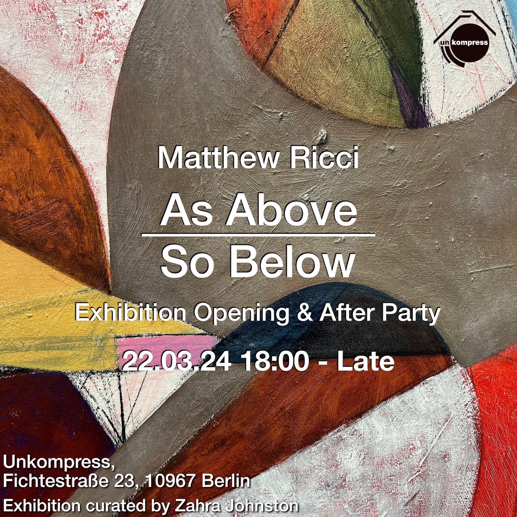 Opening night of the debut exhibition for @matthewricci.artist. As Above So Below turns Unkompress into an art gallery mixing art and music this Friday. We&rsquo;ll be premiering our basement level for a taste of what&rsquo;s to come here at Unkompre