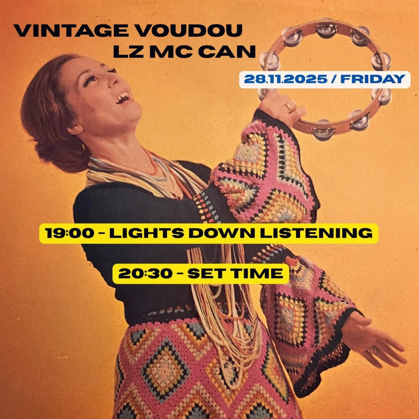 Lights down listening

Join us this Friday for a one-off listening session where we lower the lights, increase the hearing senses, and dive deep into track selection by Edo Bouman of @vintagevoudou &amp; @lzmccan. A super deep experience in music, so