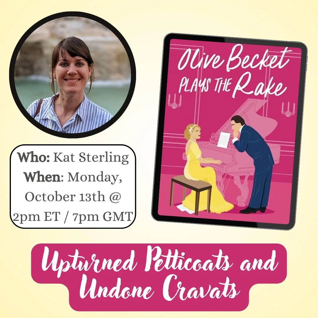 Happy Monday everyone! To battle the Monday Scaries, I'll be doing a takeover in the fabulous Facebook group, Upturned Petticoats and Undone Cravats!
Come on by to hang out with me and perhaps win a prize! π