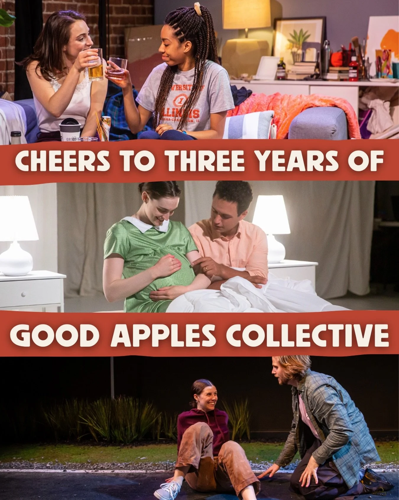 yesterday was good apples collective&rsquo;s third anniversary! we feel so lucky to have three seasons of world premieres and support for emerging artists under our belts. stay tuned for all that&rsquo;s to come in our fourth season&hellip;