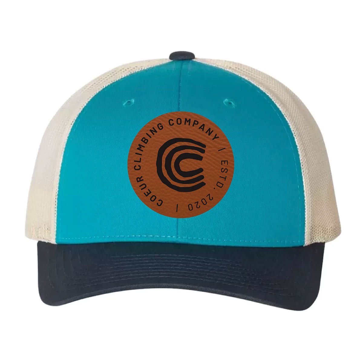 coeur climbing classic hat with leatherette patch
