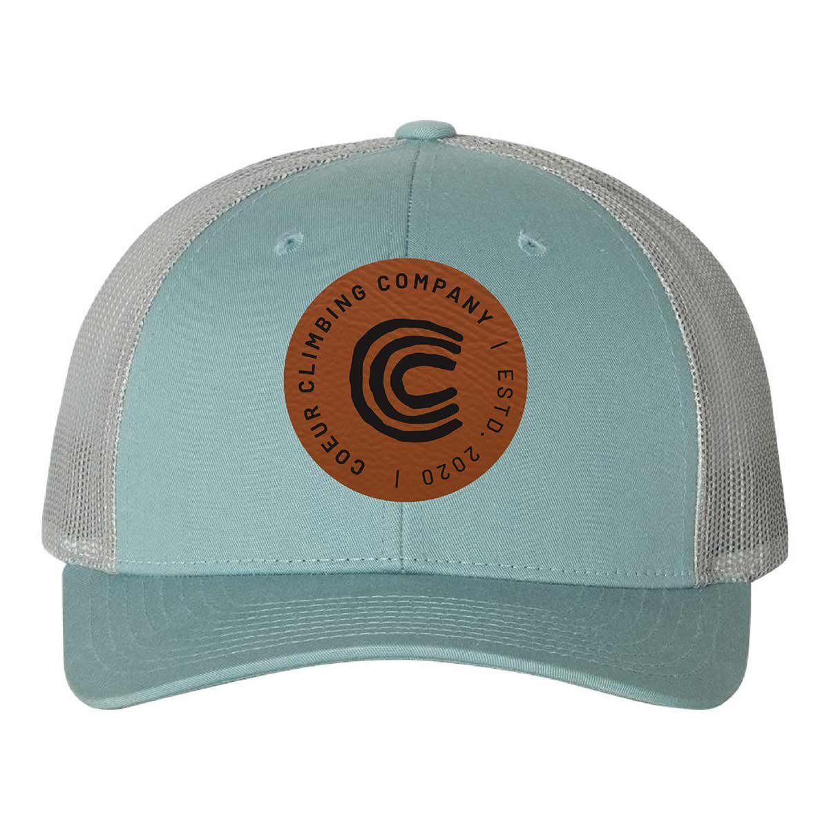 coeur climbing low profile hat with leatherette patch