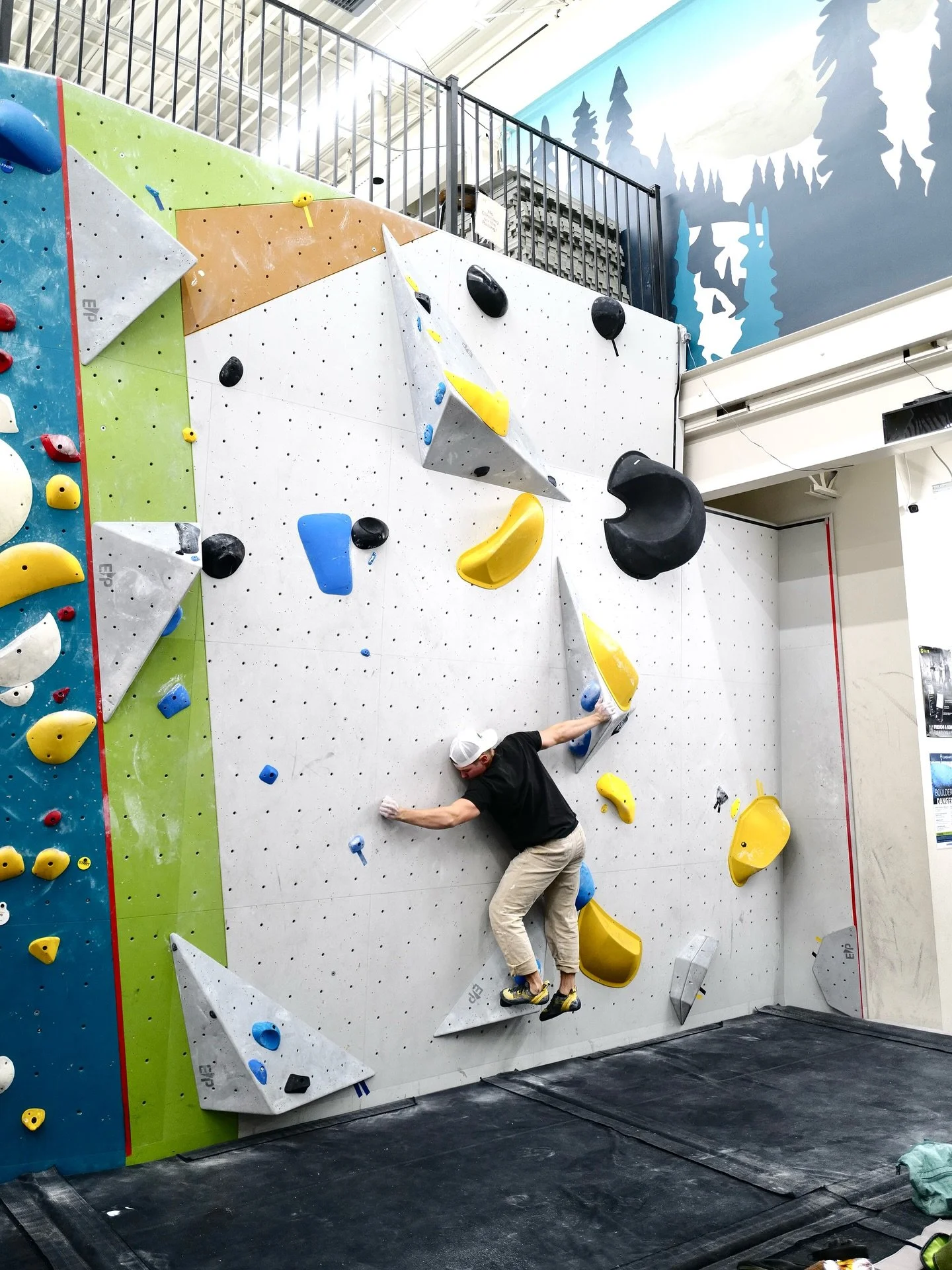 New comp wall boulders and right side auto belay climbs!