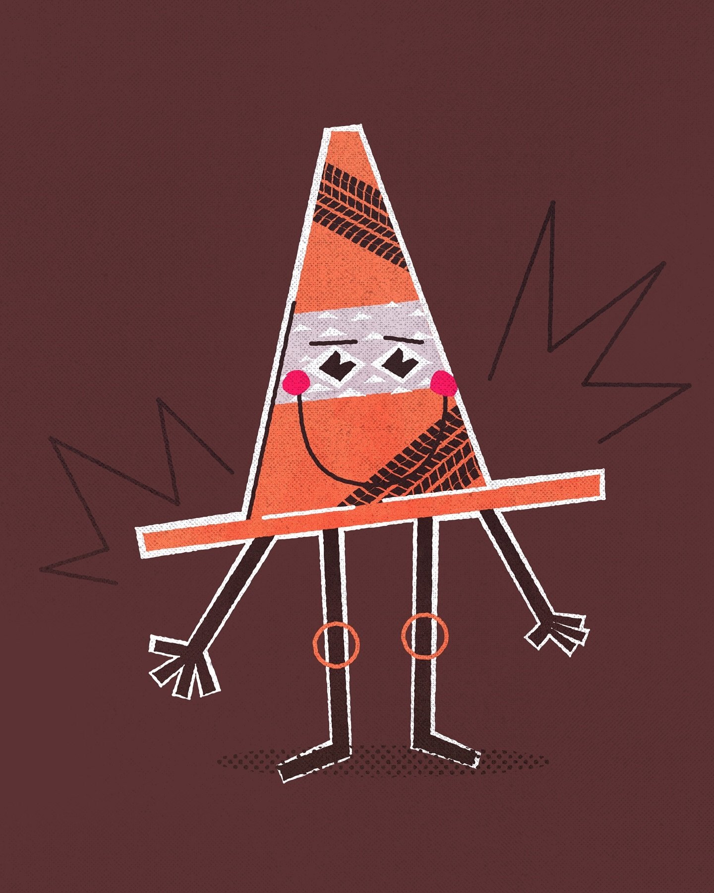 If you&rsquo;re wondering what I&rsquo;ve been up to on this Saturday it is making this cone character for no reason at all!

I like the idea of a bunch of these little fellas running around a race track to help out and getting run over. 

Cool and f