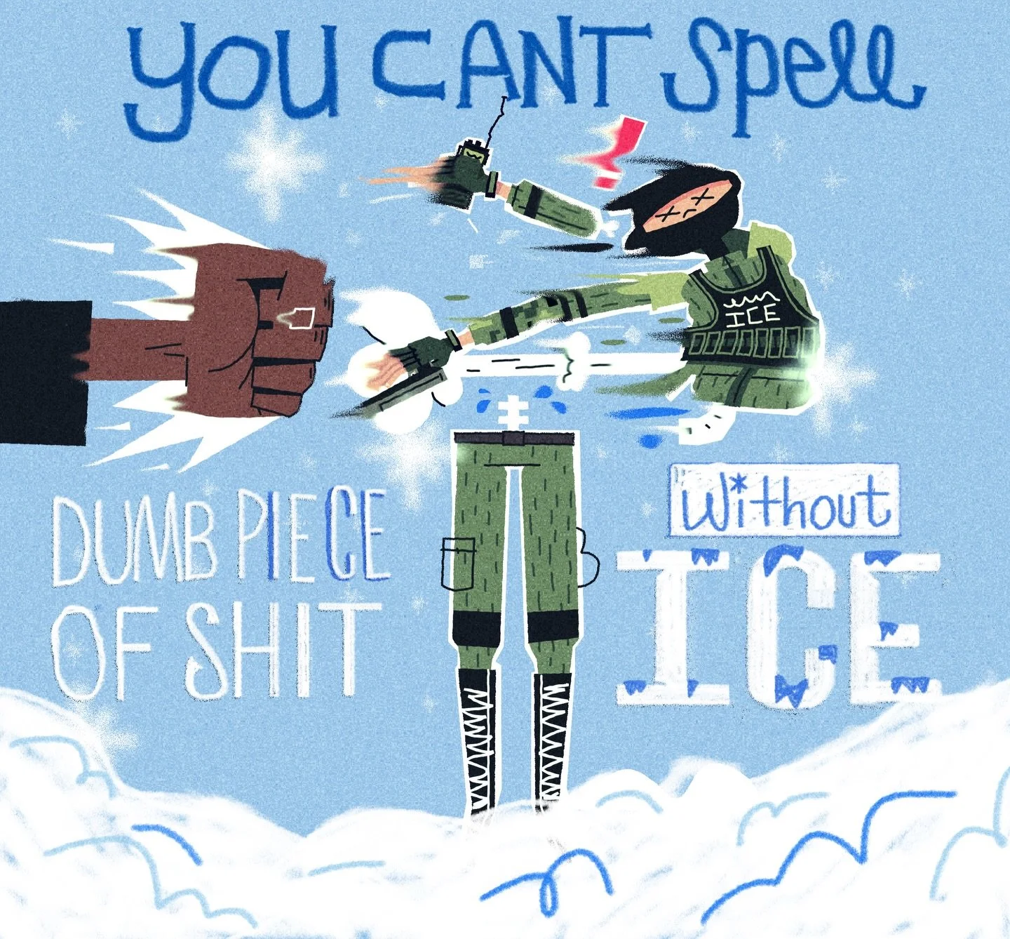Run cover here comes la migra 🐷🧊 

Standing in solidarity as always with all immigrants.

To all who don&rsquo;t look like me, stay safe. To all who do, protect. 

<3

#fuckice