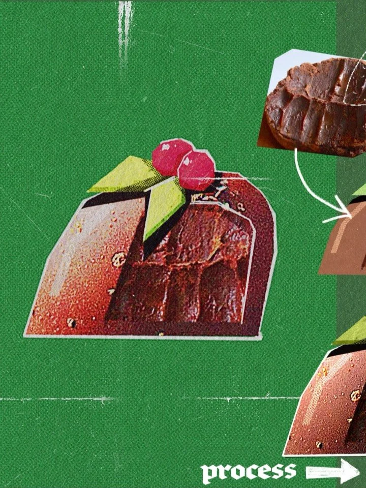 Exploring more with this photo texturing process I made 9 pieces of candy on Christmas night with my trackpad. 

I start with a rough sketch of shapes then bring them into photoshop and separate groups with clipping masks by color. 

Then grab a bunc