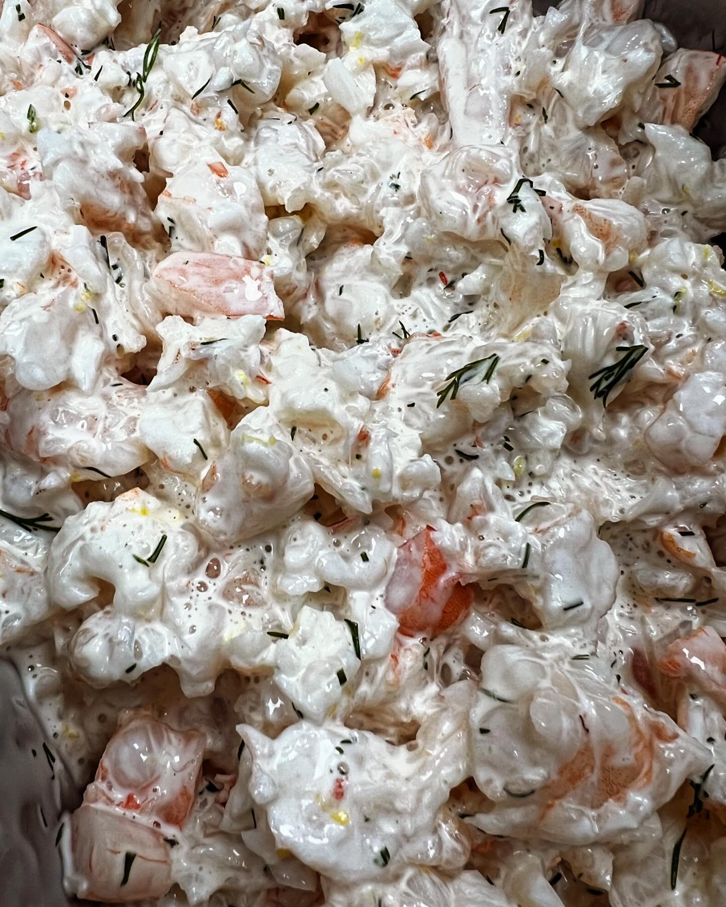 GUYS!  It&rsquo;s our preview to summer - we&rsquo;re not quite ready for lobster rolls but we ARE doing some shrimp rolls tomorrow because it&rsquo;s apparently going to be sunny AND warm! 

We poach shrimp, chop it up and add dill, lemon zest, salt