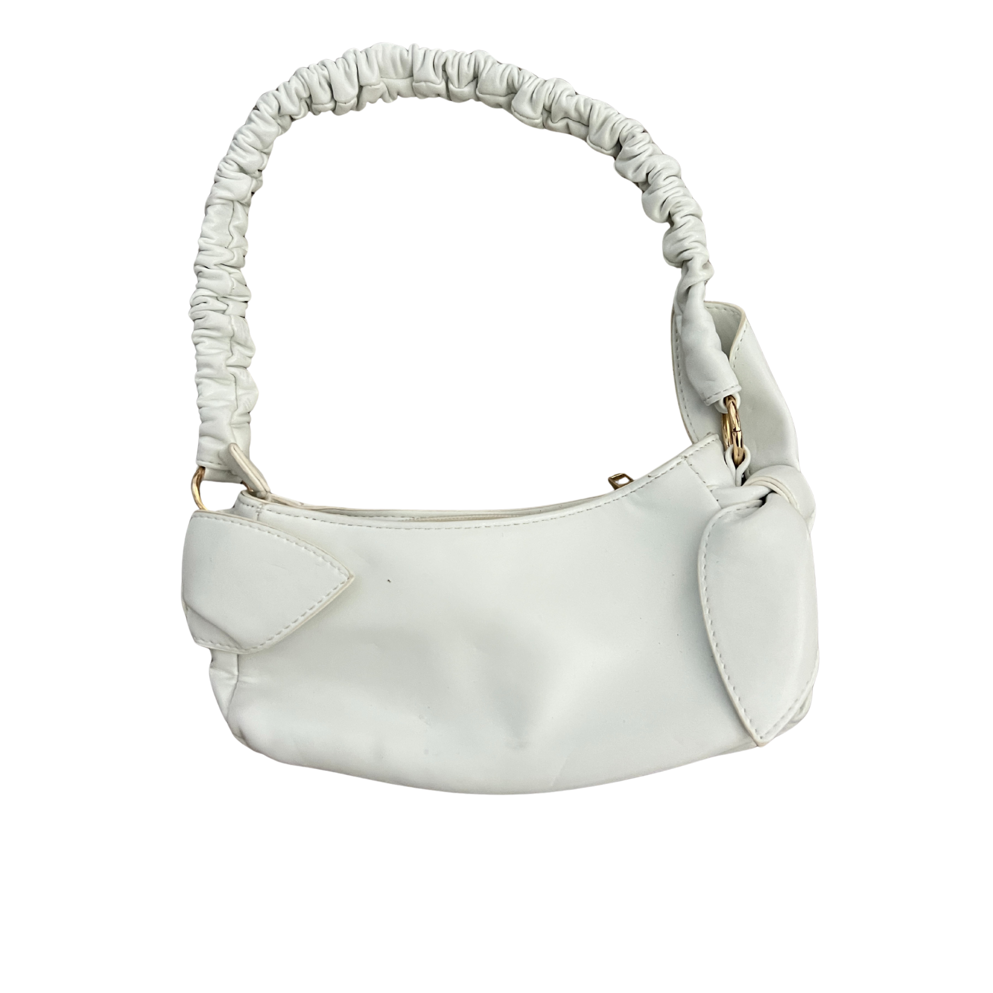 White Ruched Purse