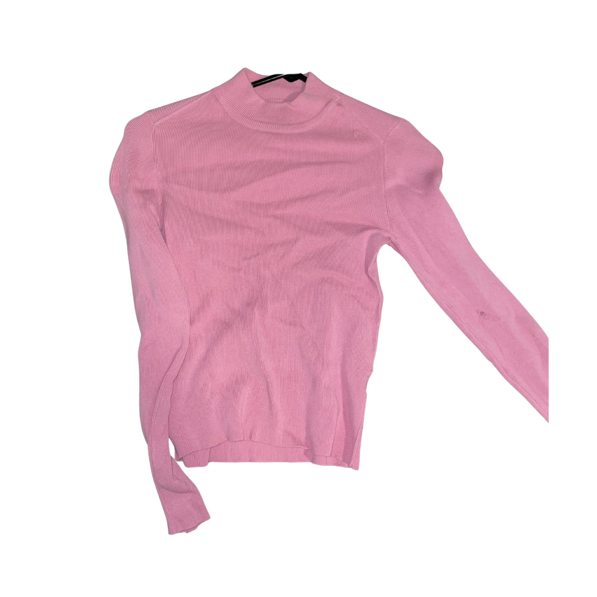 Pink Long-Sleeve Mockneck Top