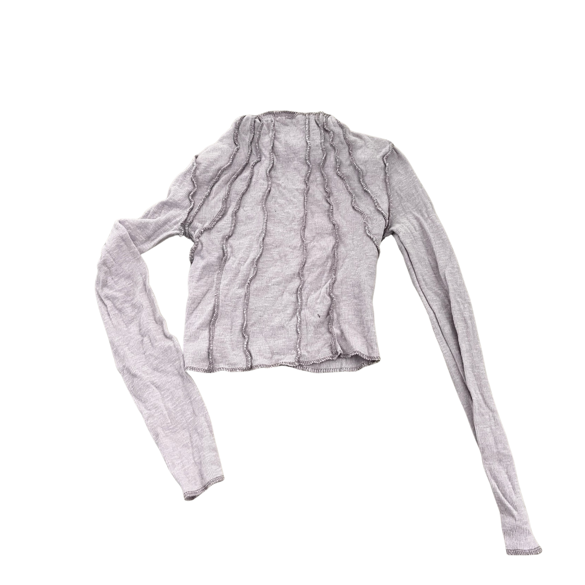 Purple Ruffled Long-Sleeve (XS/S)