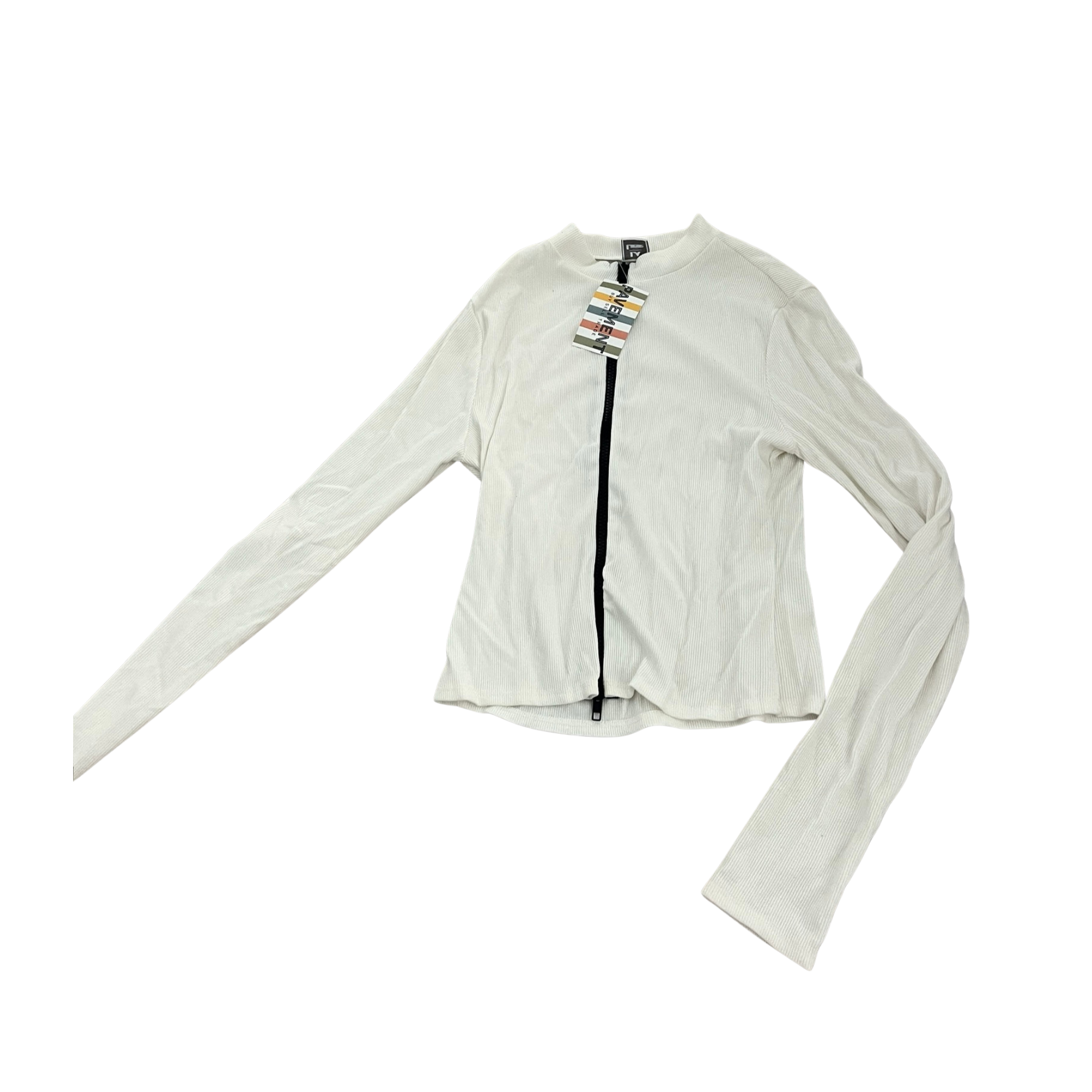 White and Black Zip-up (S)