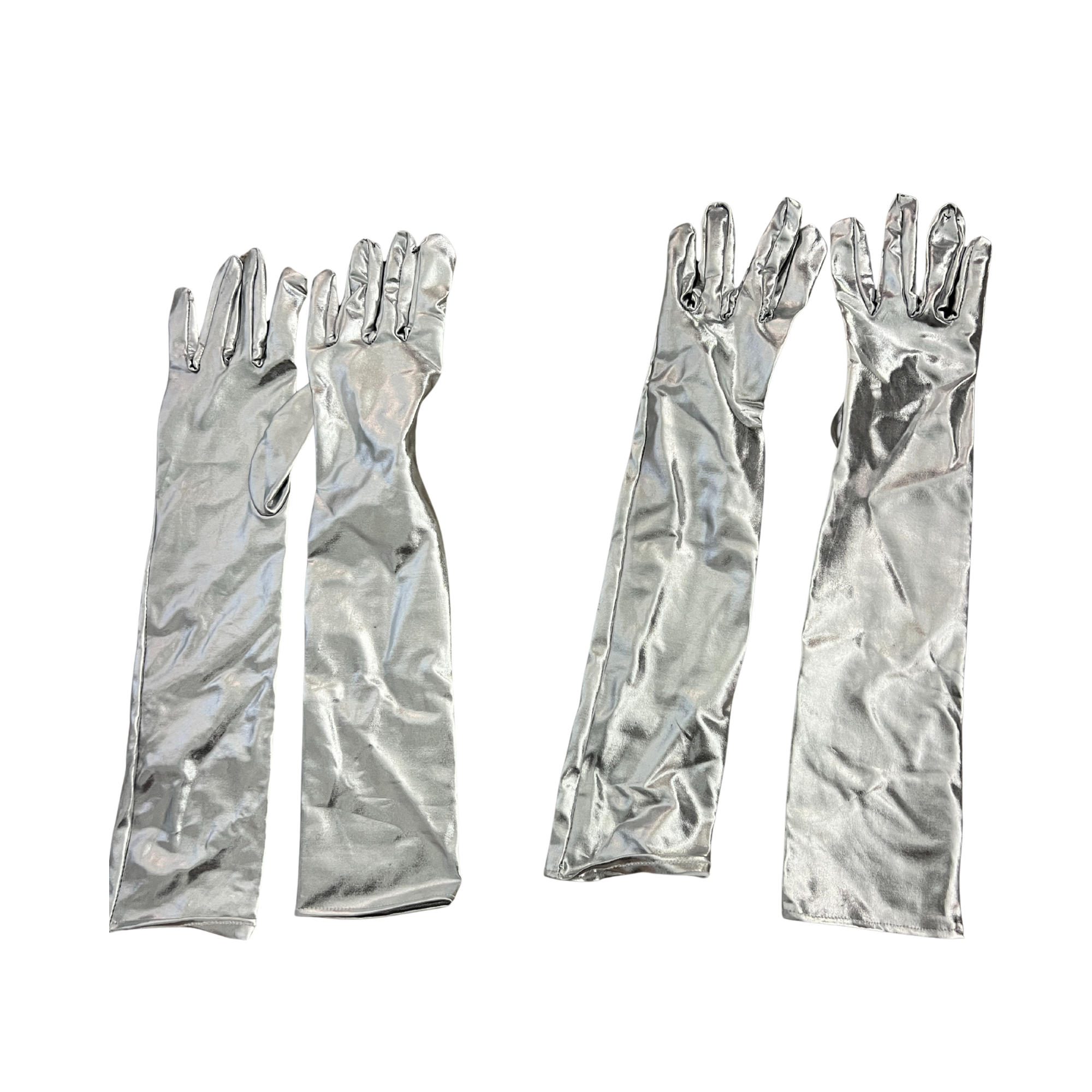 Silver Long Gloves