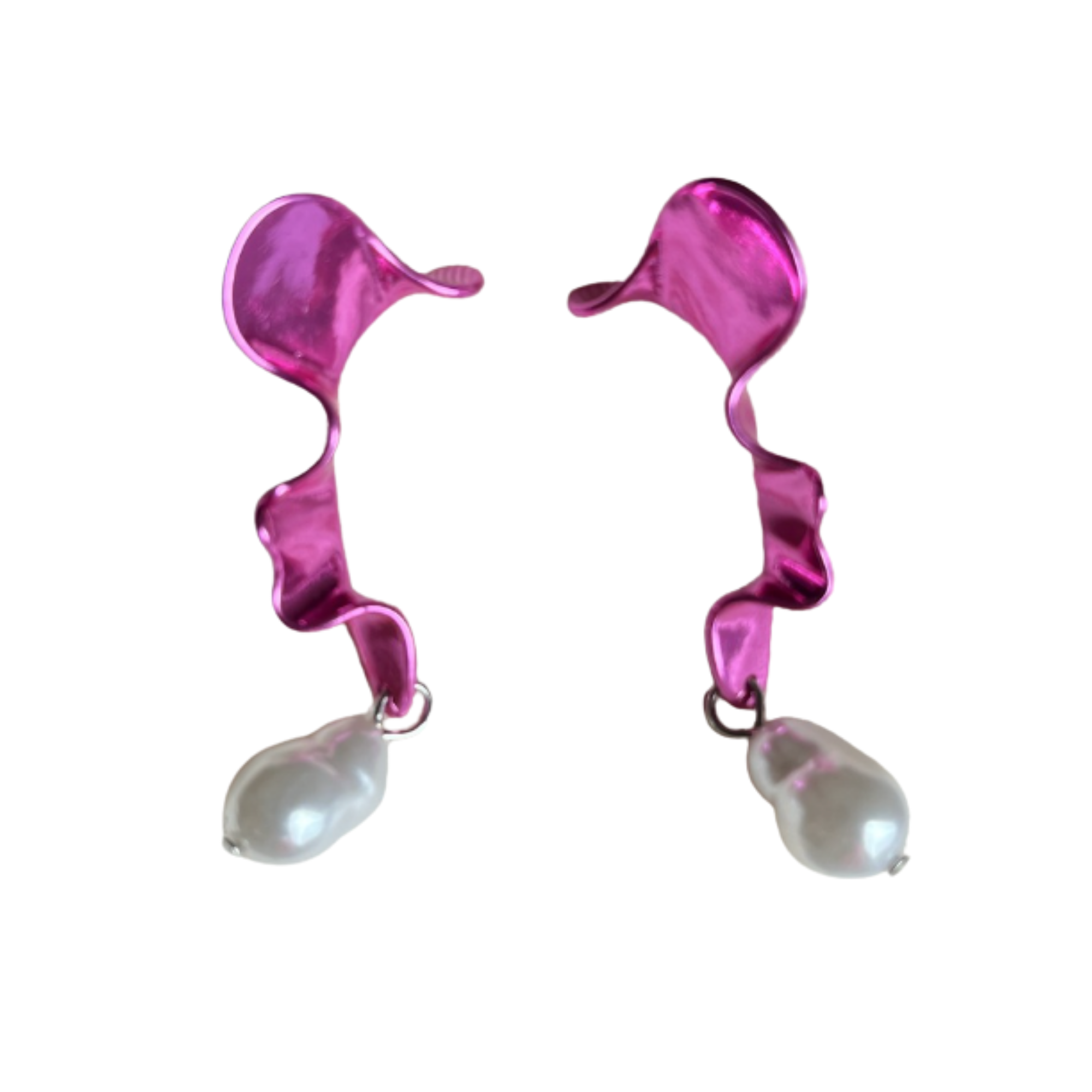 Ruffle & Pearl Earring