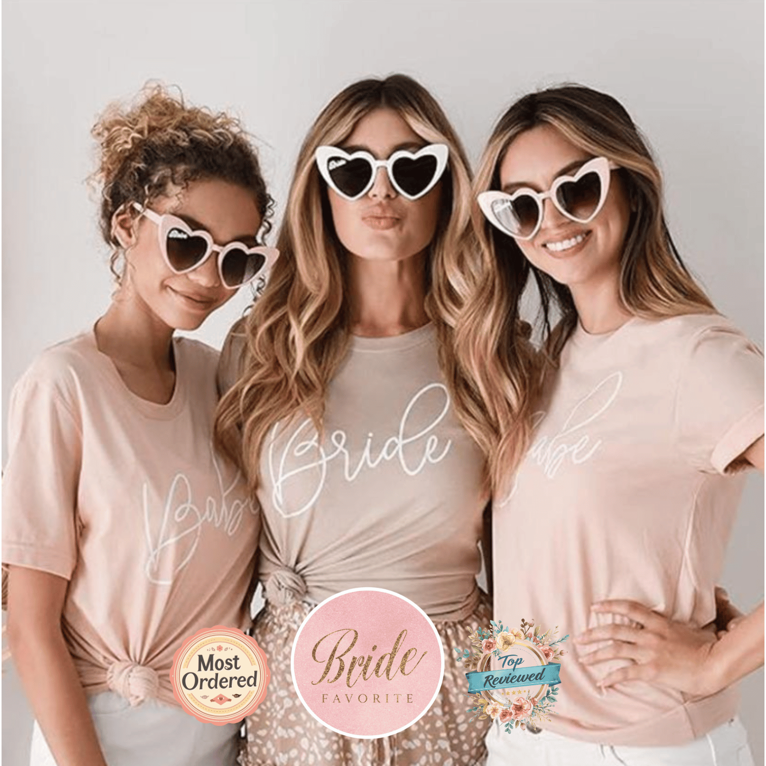Retro Heart Sunglasses for Bachelorette Parties