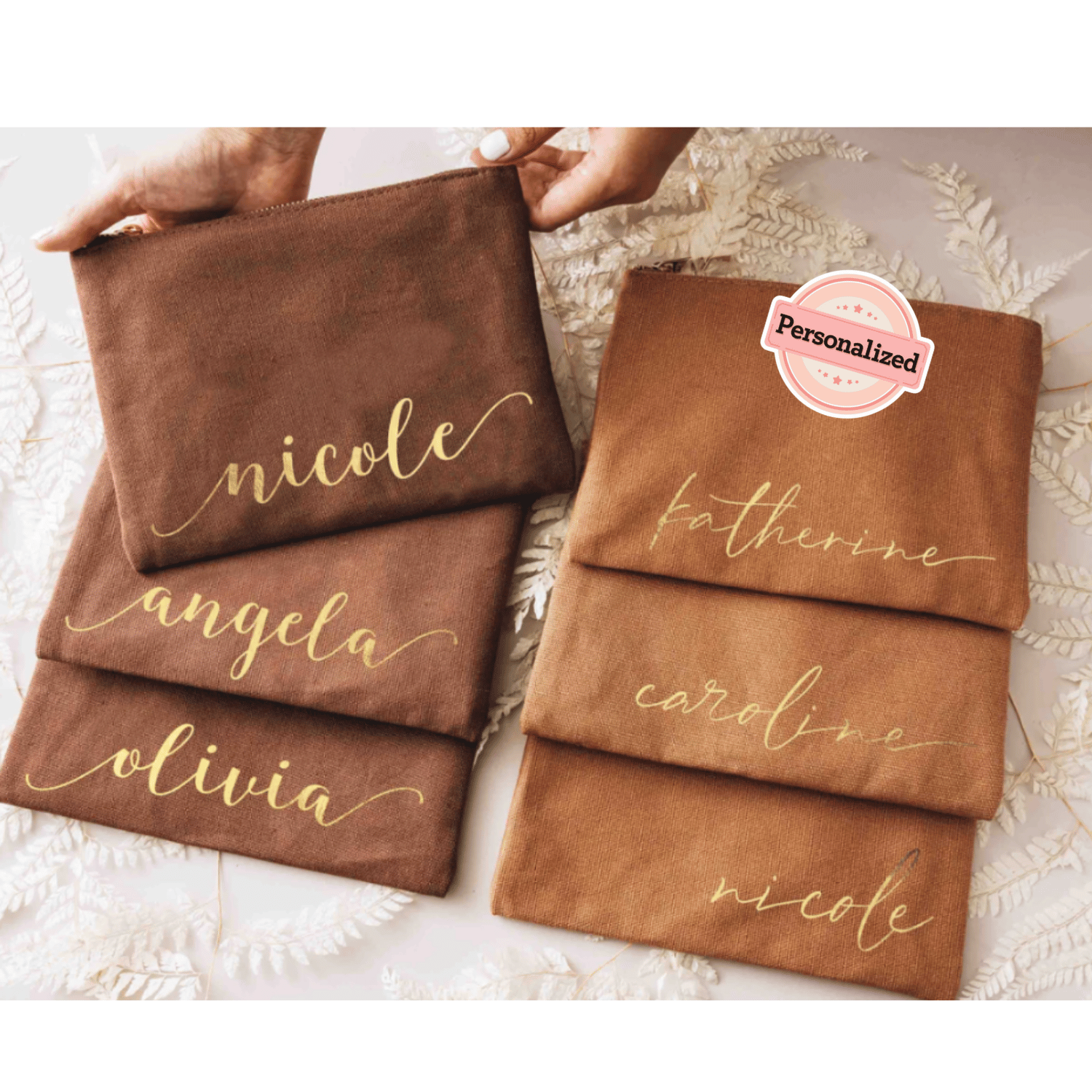 Personalized Makeup Bag – Custom Bridesmaid Cosmetic Bag