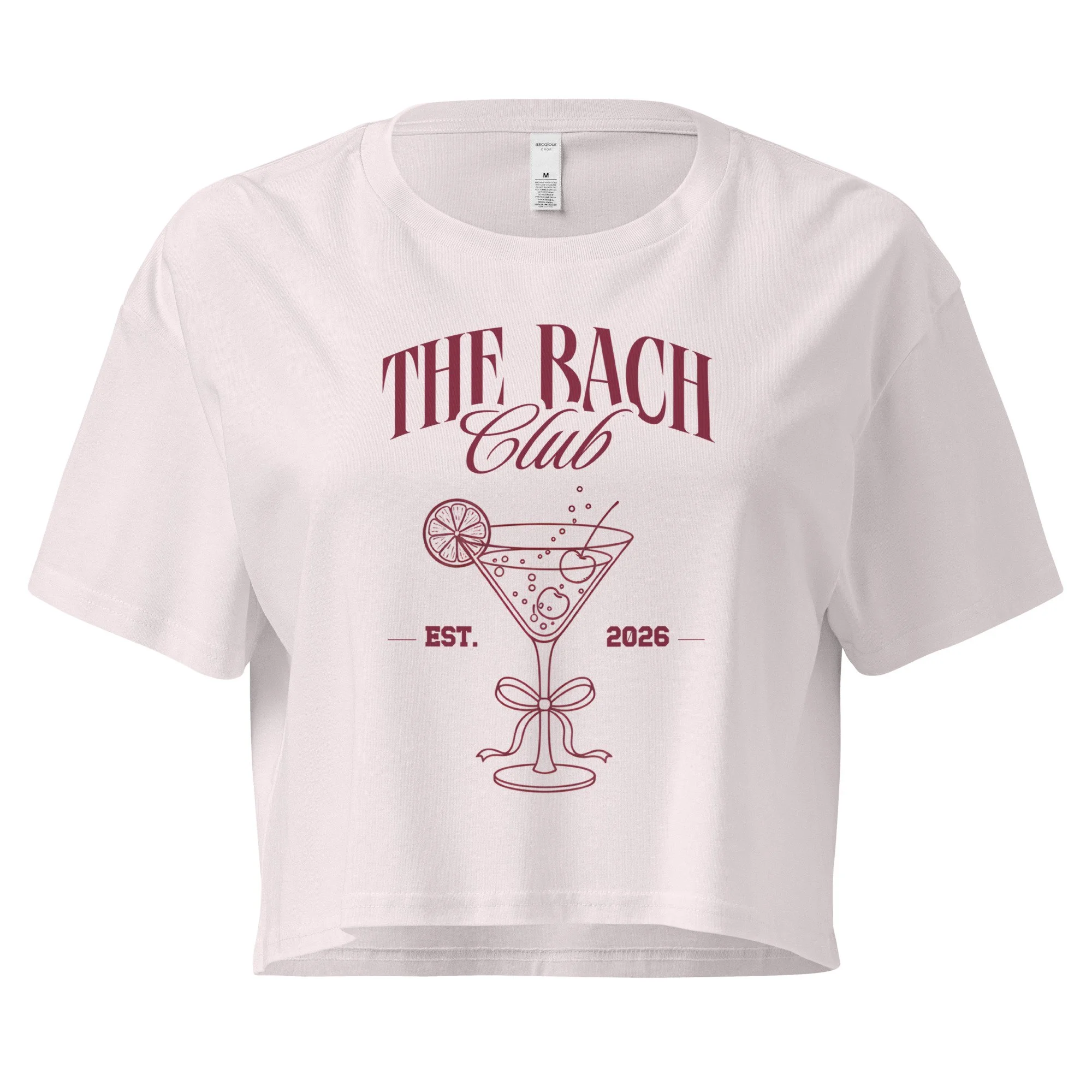 Bachelorette Party Crop Top - Bach Club Martini Design