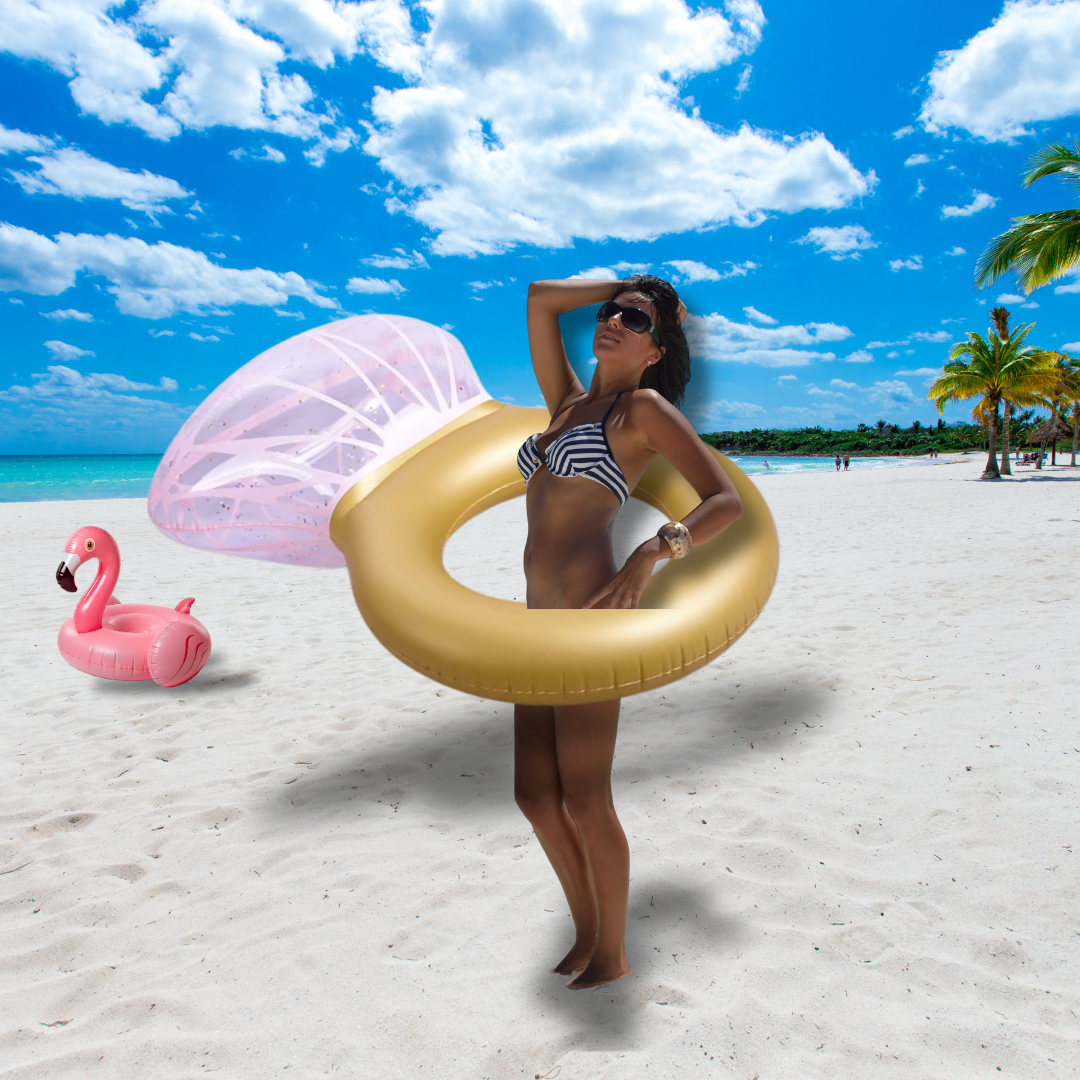 Diamond Ring Pool Float | Bachelorette Party & Bridal Shower Inflatable ...