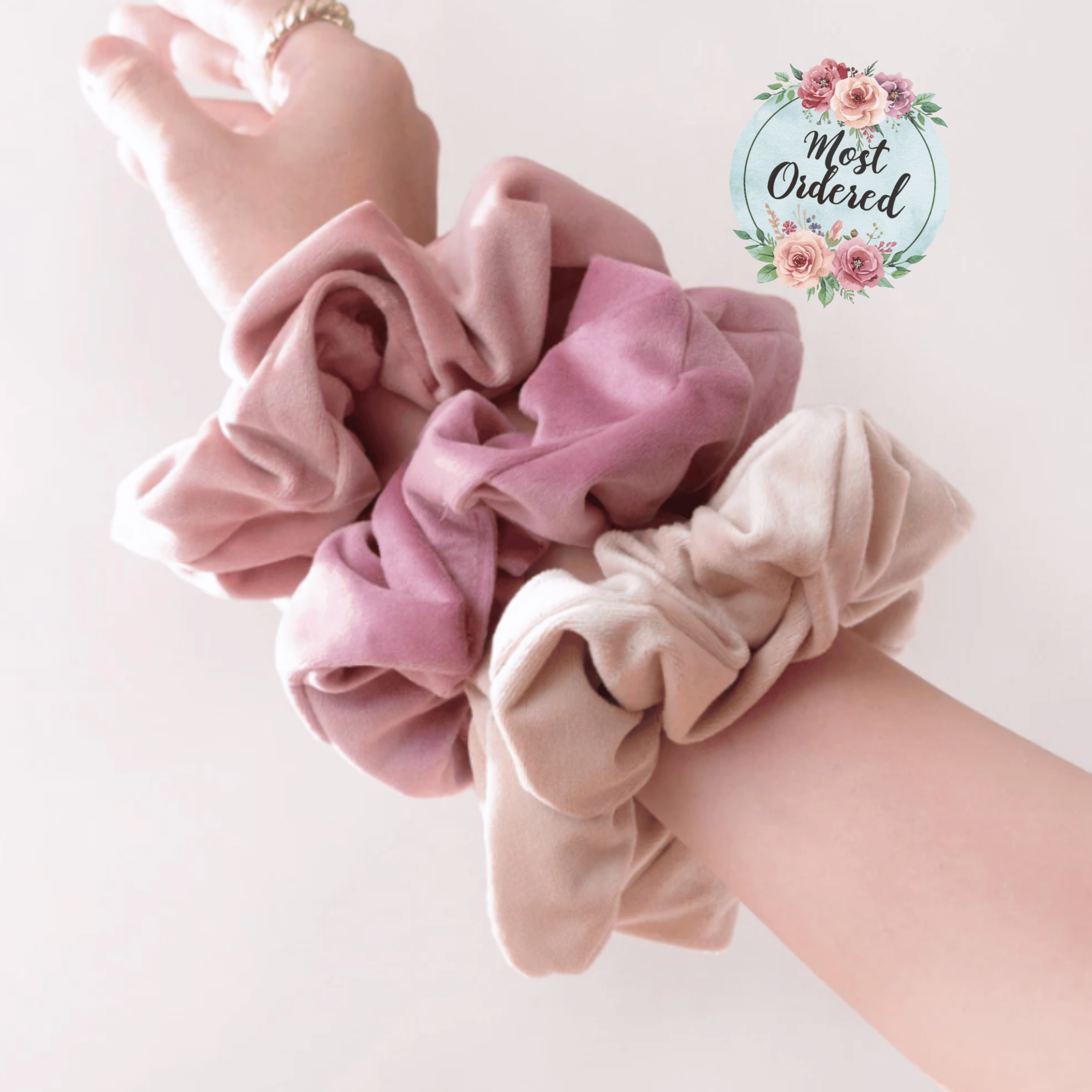 Multicolor Velvet Scrunchies