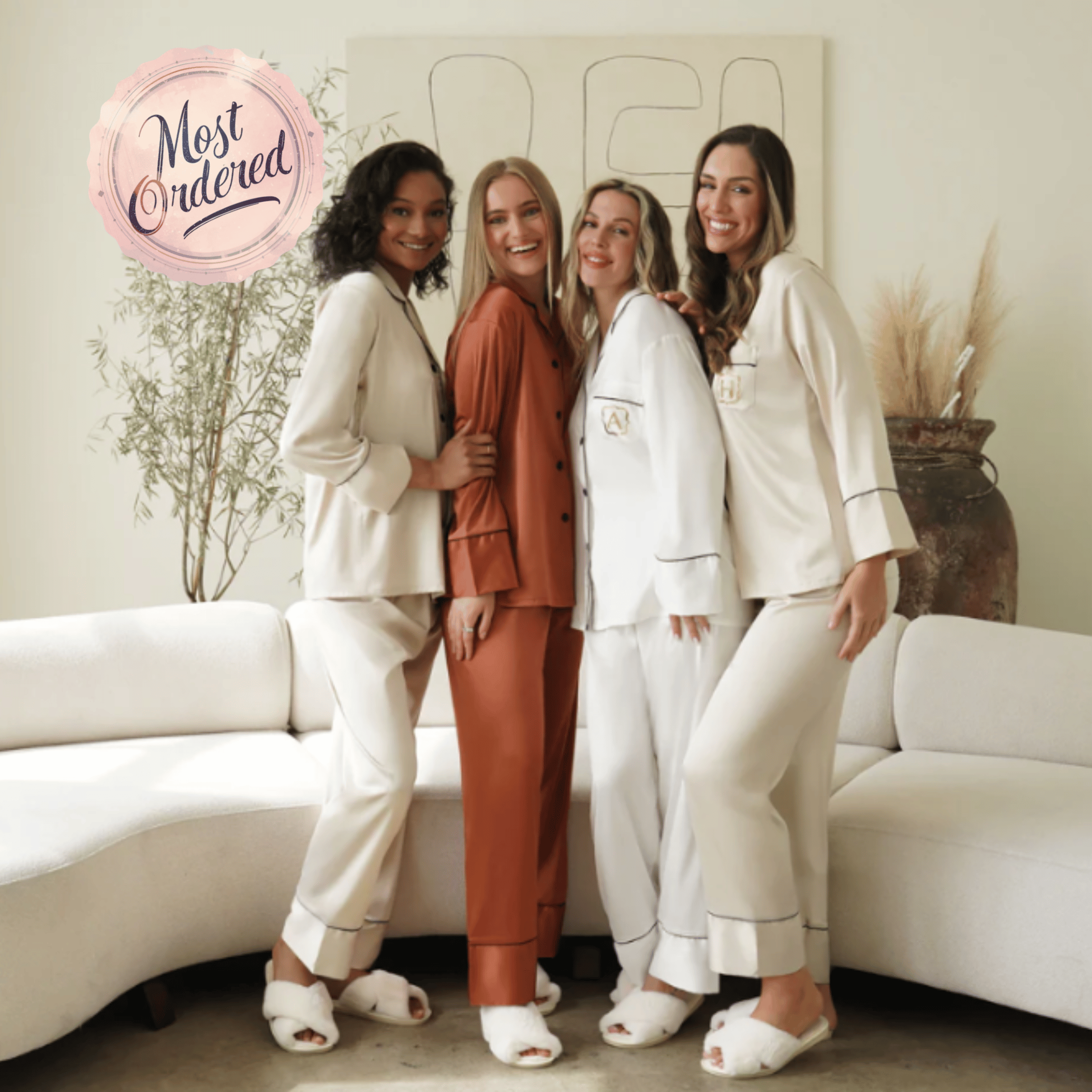 Personalized Long Satin Pajama Set